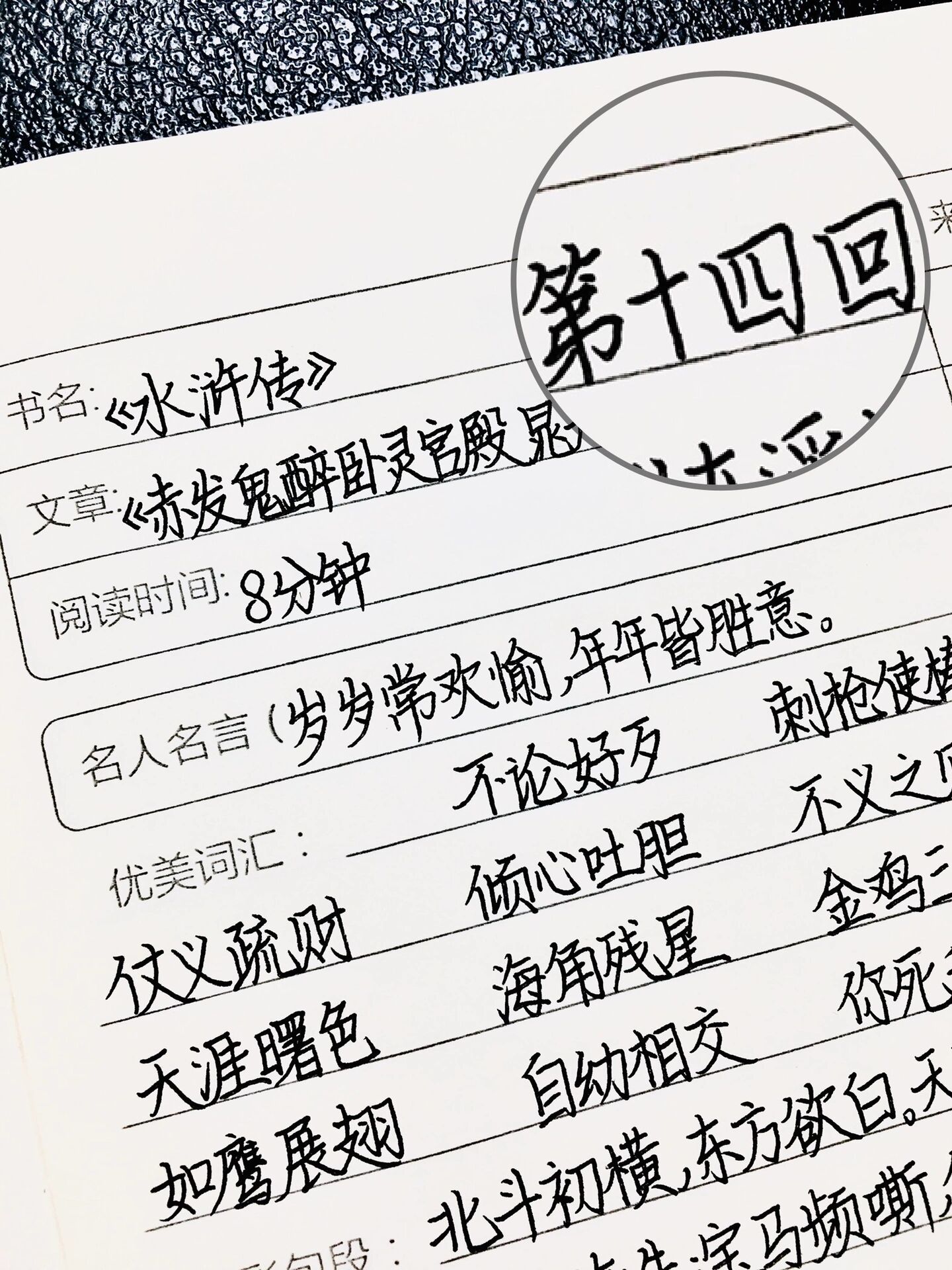 《水浒传》第14回优美词汇