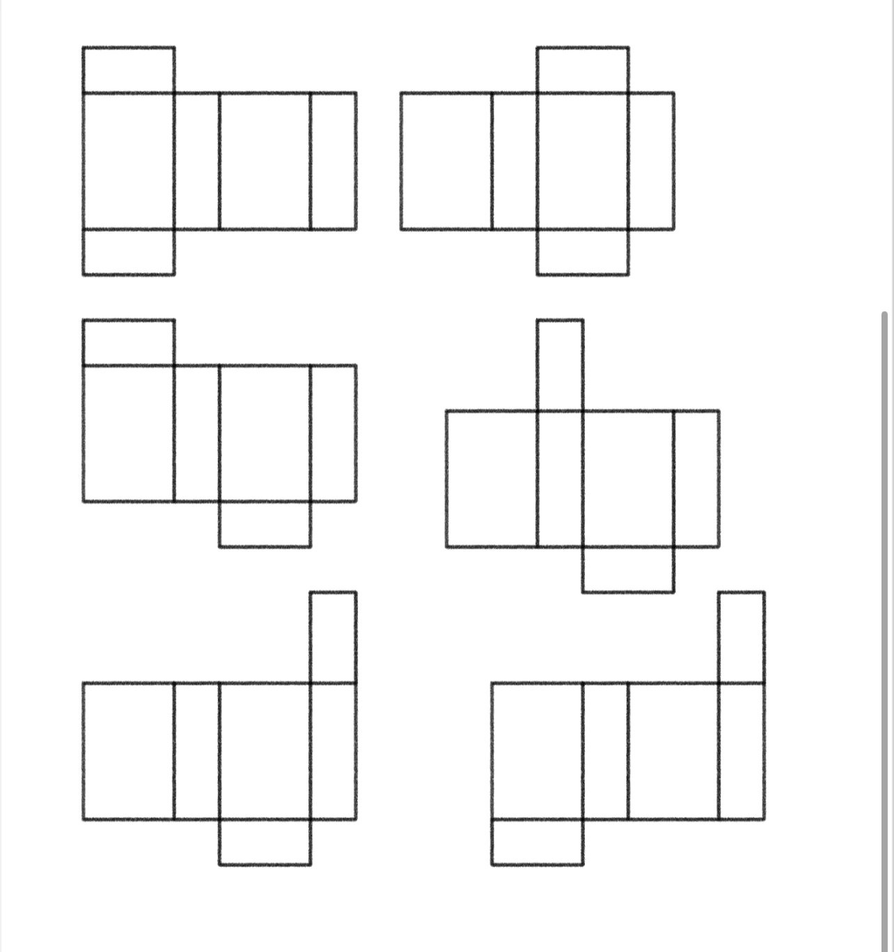 五年级下册长方体展开图打印版@哈哈爱读书的动态