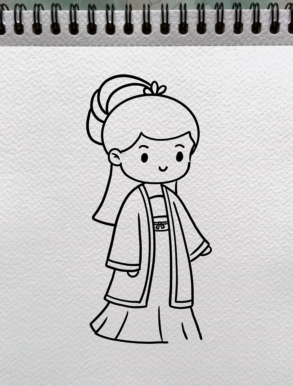 简笔画|可爱古风小姐姐人物小头像女孩卡通 手帐素材 人物头像 创意