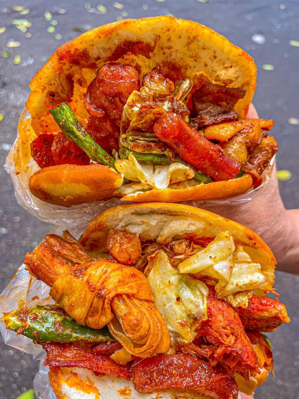 在惠州街头发现炸串夹馍6015炸串拌饼01香绝了 97爆全网的