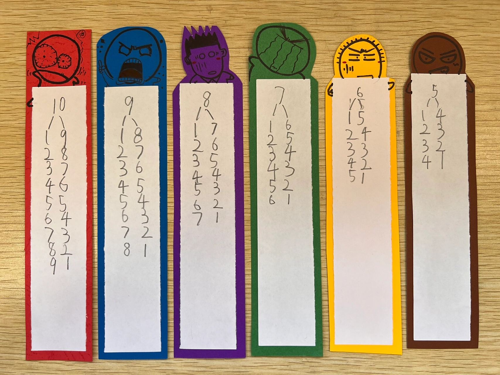 数学书签一年级