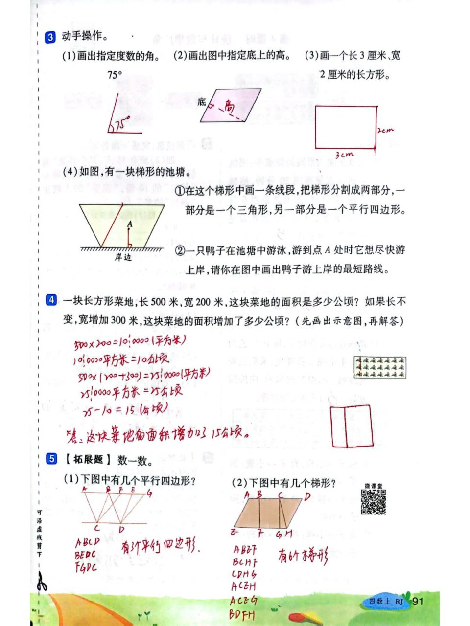 四年级上册新领程图片