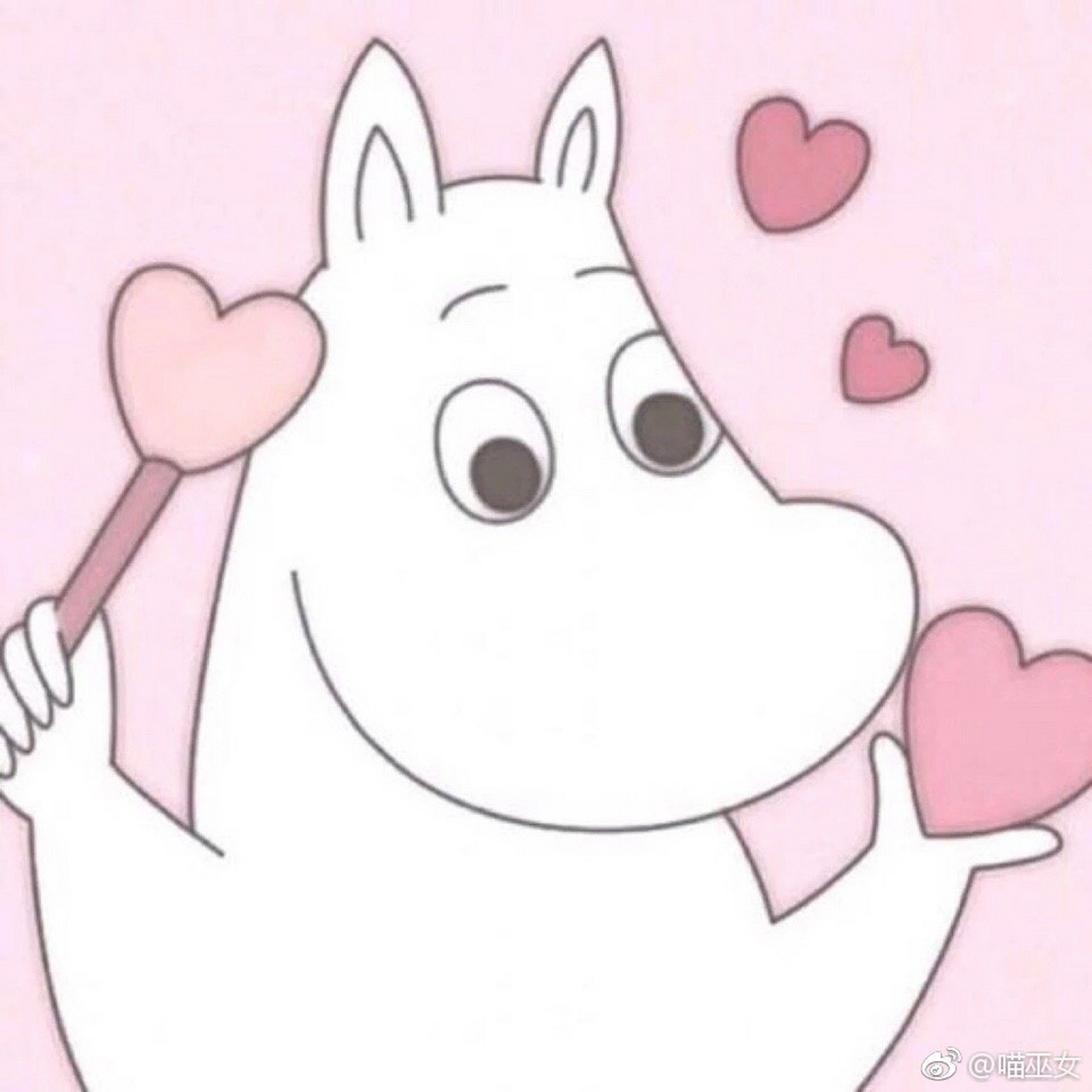 97姆明是一只可爱的河马,是芬兰动画.