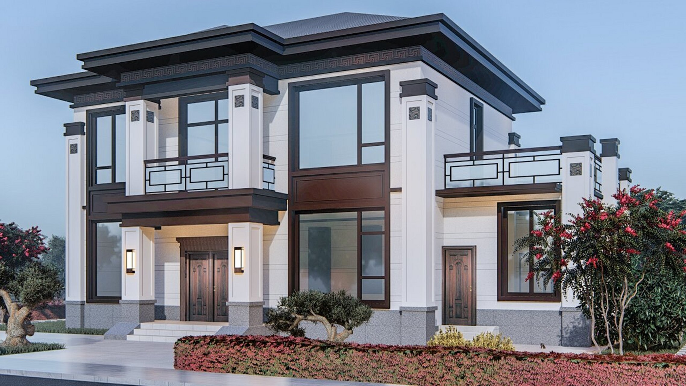 这是位于贵州遵义市的一栋二层乡村别墅项目,业主在北京工作,一直很少