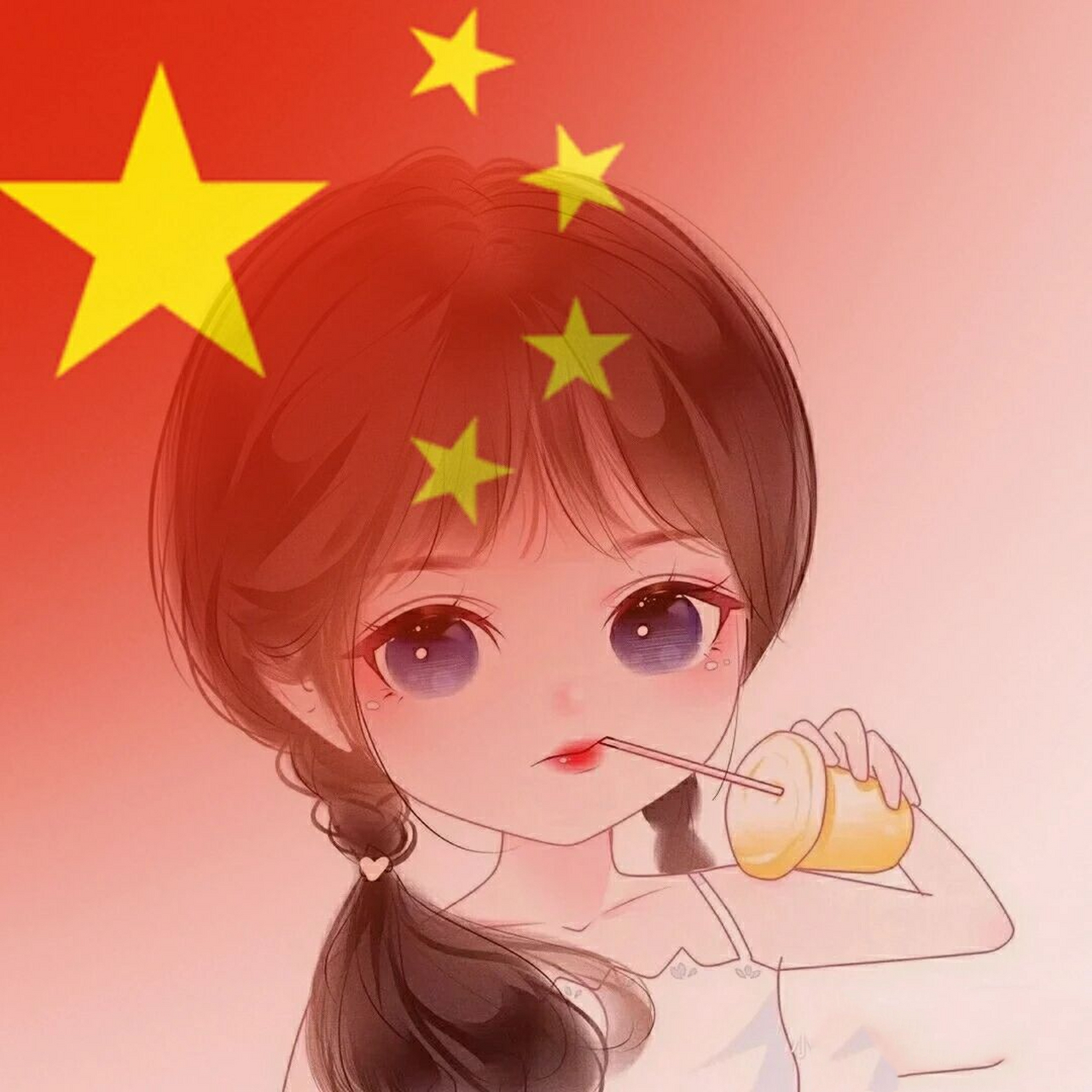 中国头像 国旗动漫图片