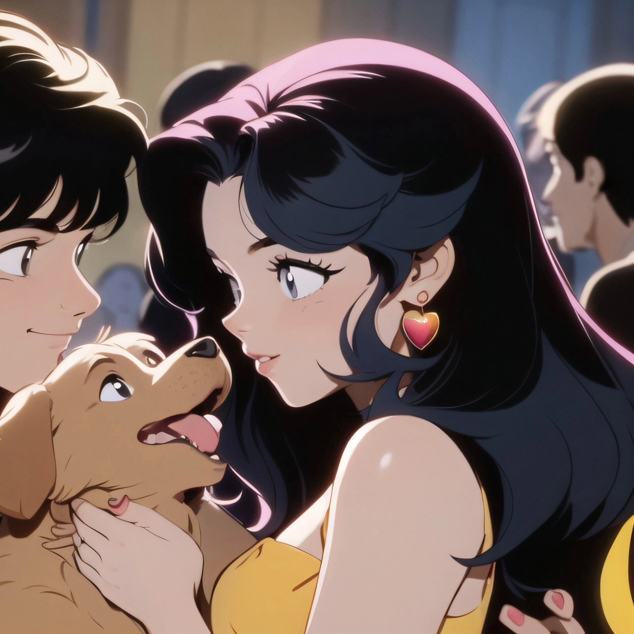 旧漫头像|小金毛和他的主人情侣头像