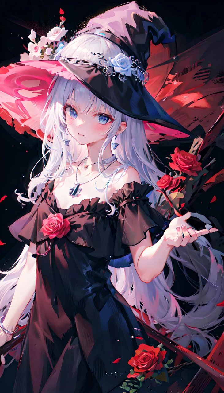 动漫女巫头像壁纸插画素材女生头像壁纸插画