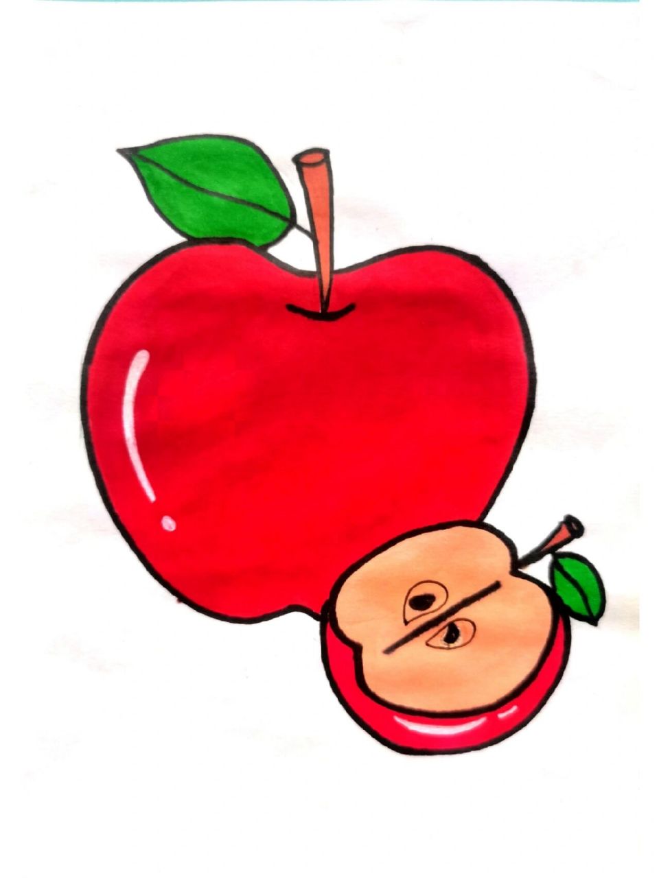 苹果简笔画,水果简笔画 苹果简笔画,水果简笔画,收藏起来留给孩子画吧