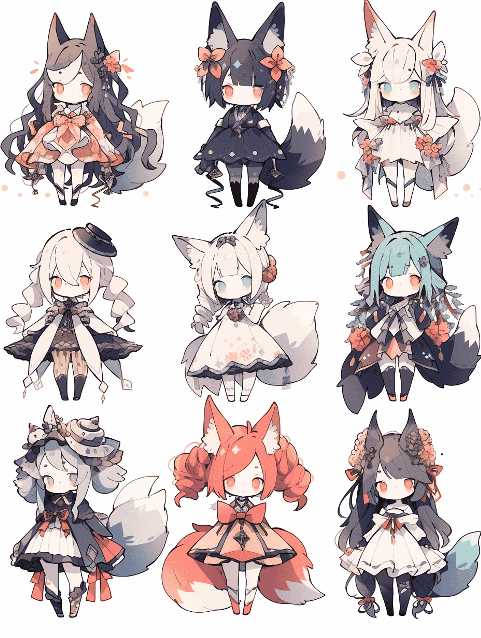 ai角色设计 | 一波狐狸拟人