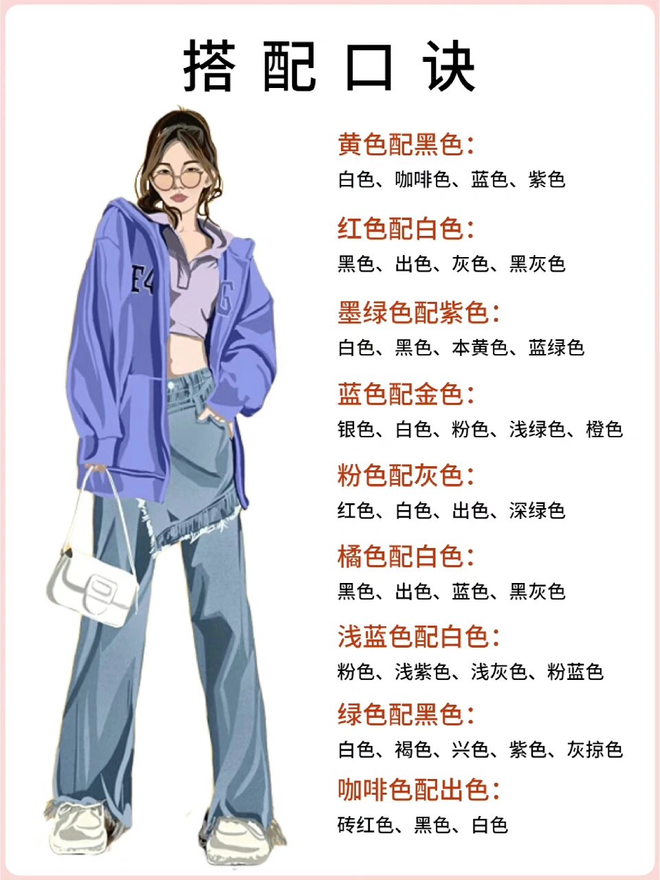 衣服搭配口诀表服装图片