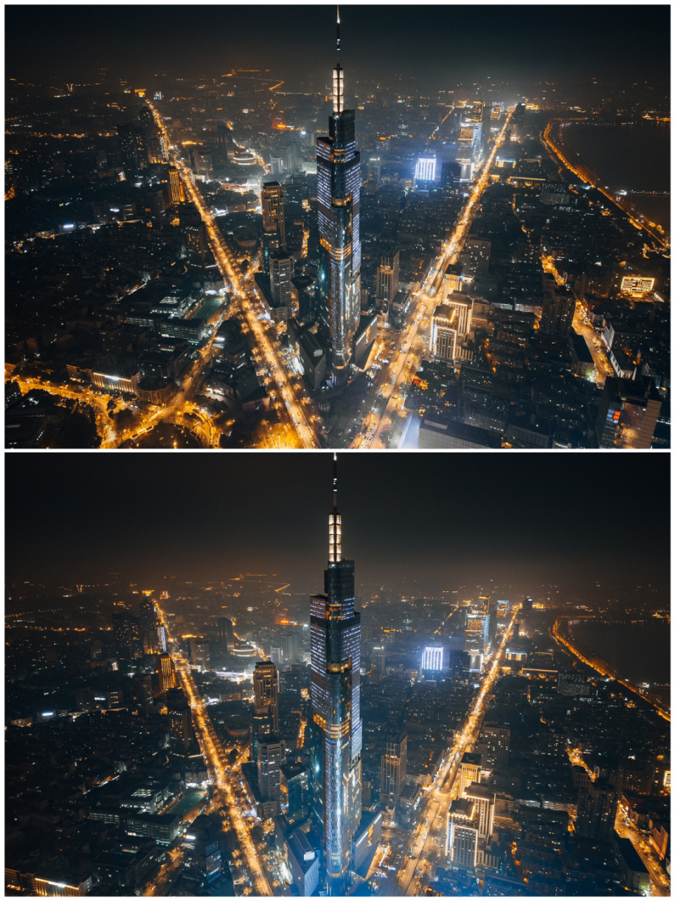 南京 | 紫峰大厦9515夜景航拍 95作为航拍爱好者,到了南京自然