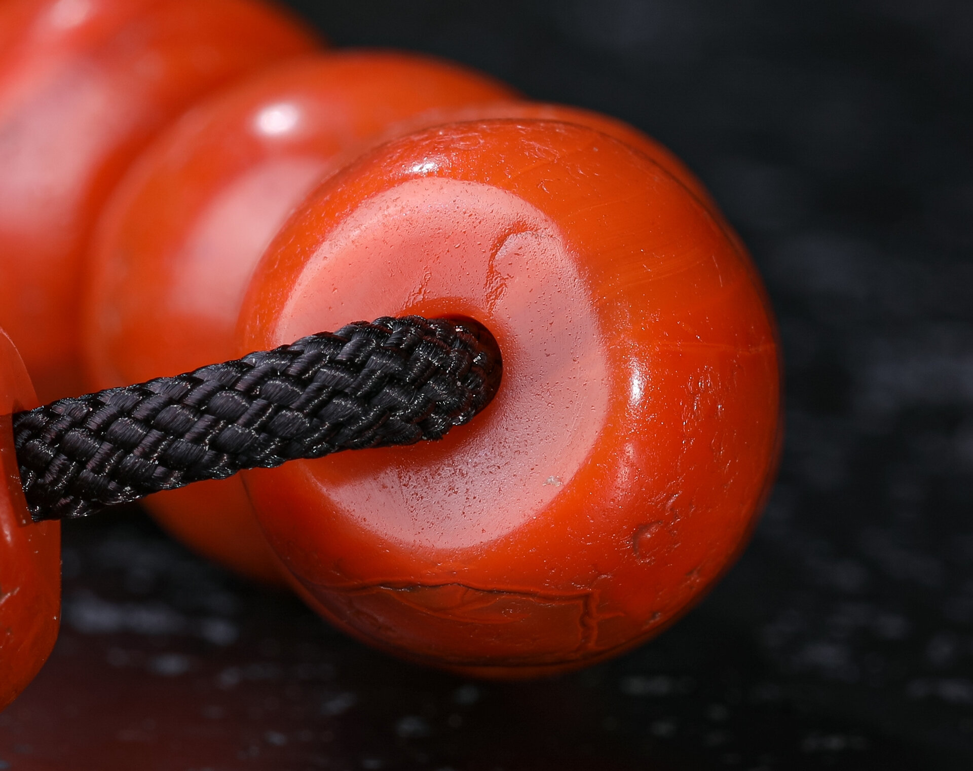 珍罕61级品巨无霸明代老甘南红手串 尺寸:南红对孔约12.5-16.