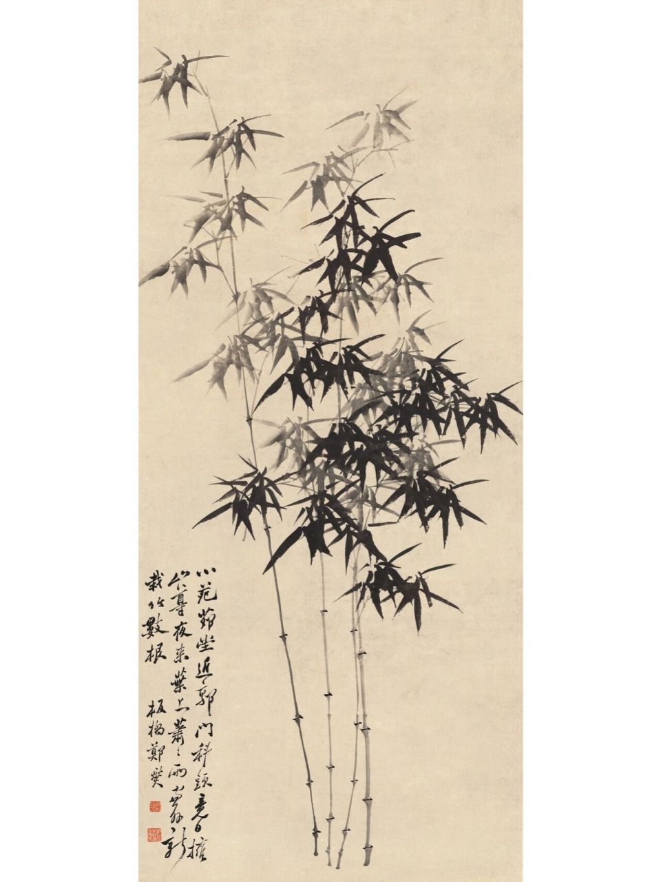 郑板桥画墨竹,多为写意之作.一气呵成.生活气息十分浓厚,一枝一叶.