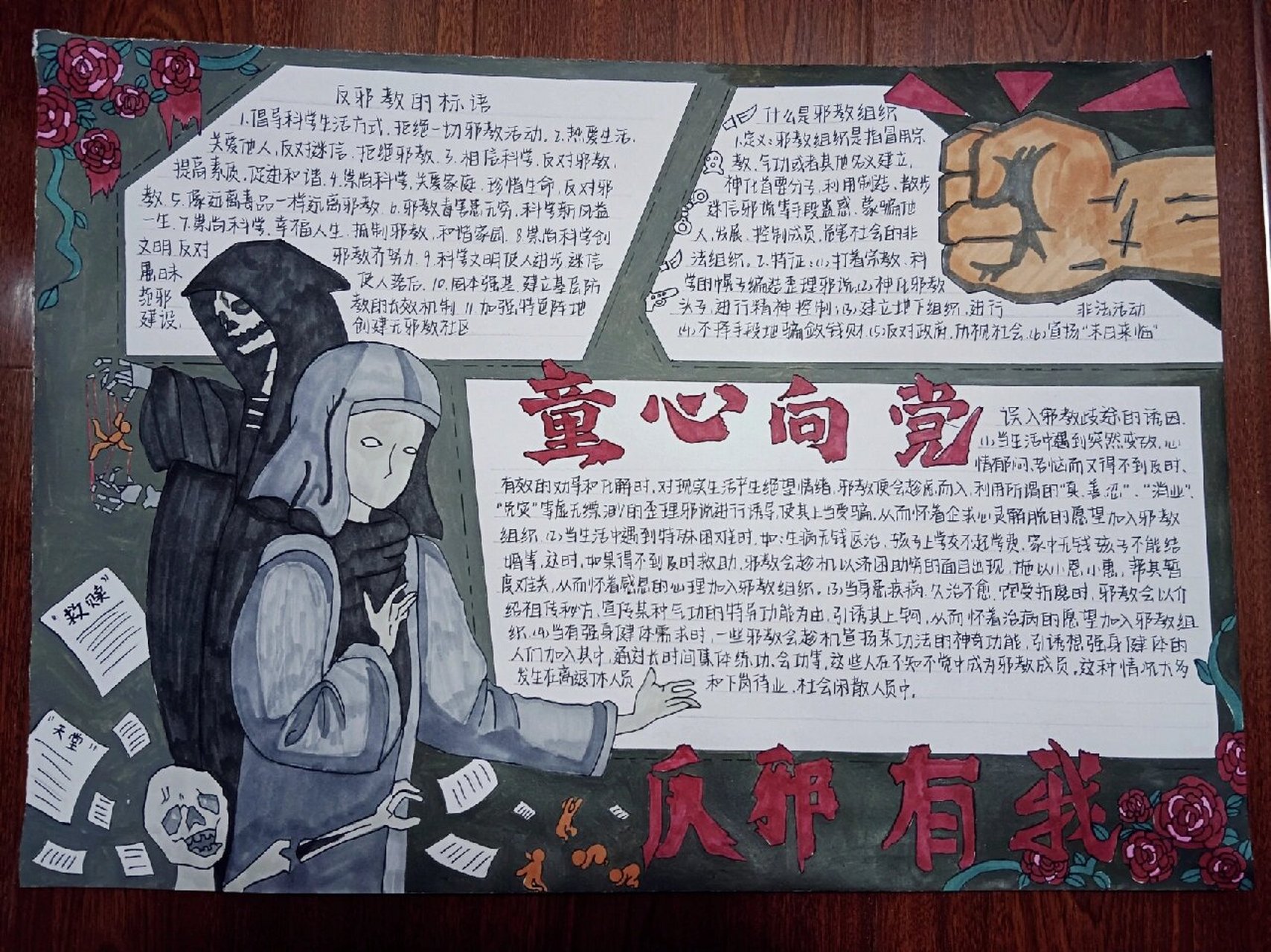 反邪教手抄报 九年级存