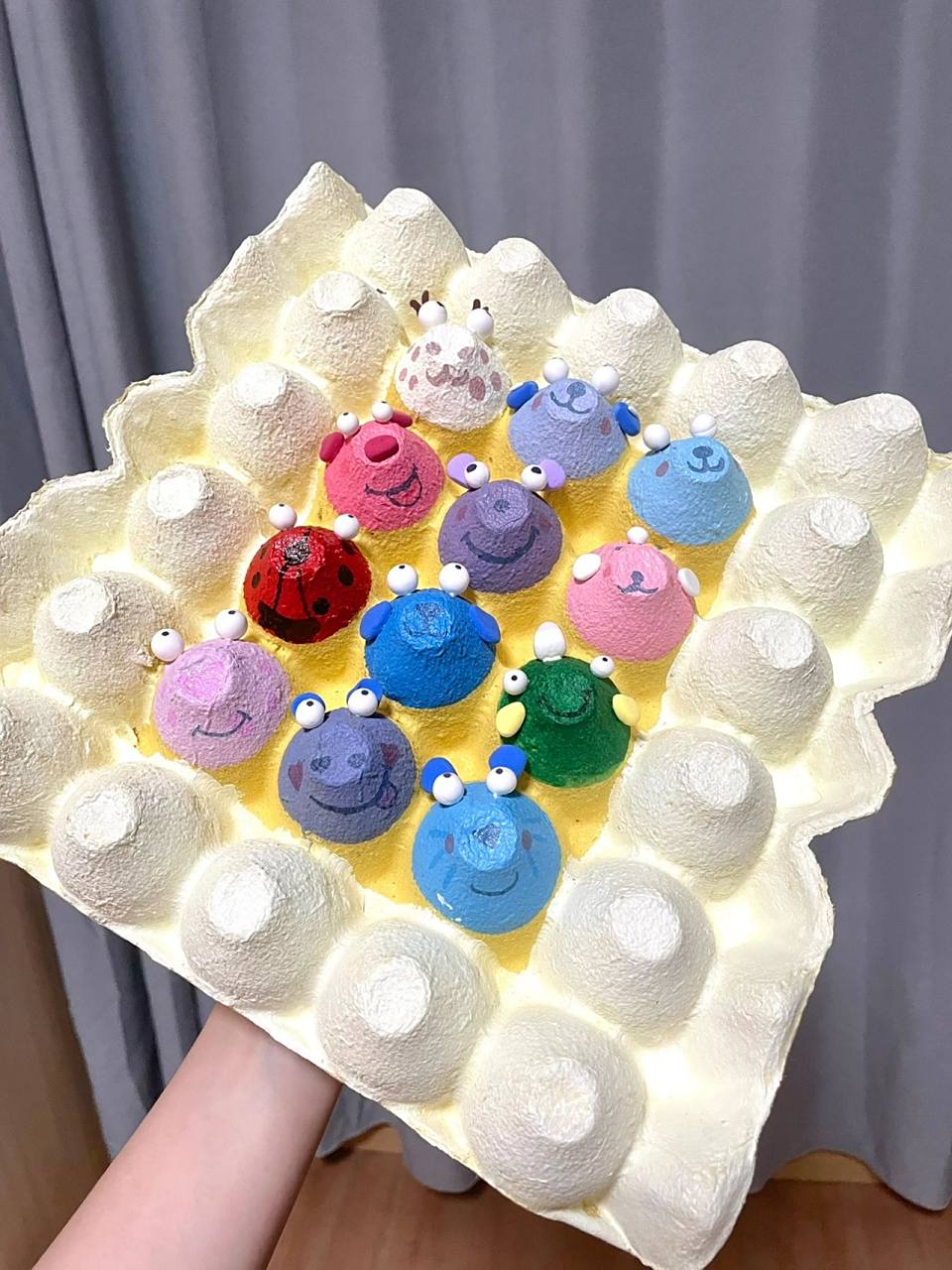 鸡蛋盒手工第三弹 快拿出你废弃的鸡蛋盒试一试吧!