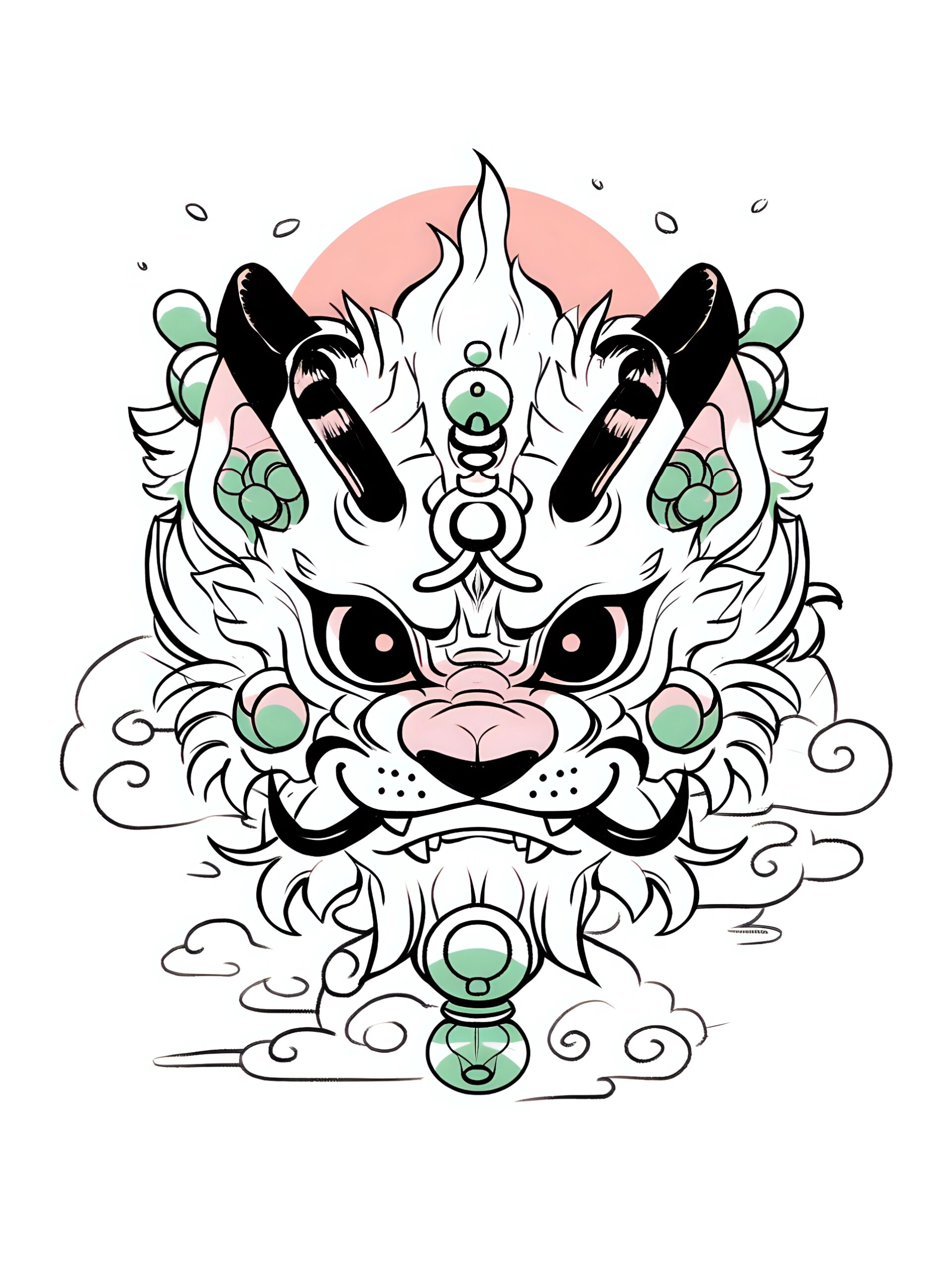 中国年兽插画|貔貅(山海经