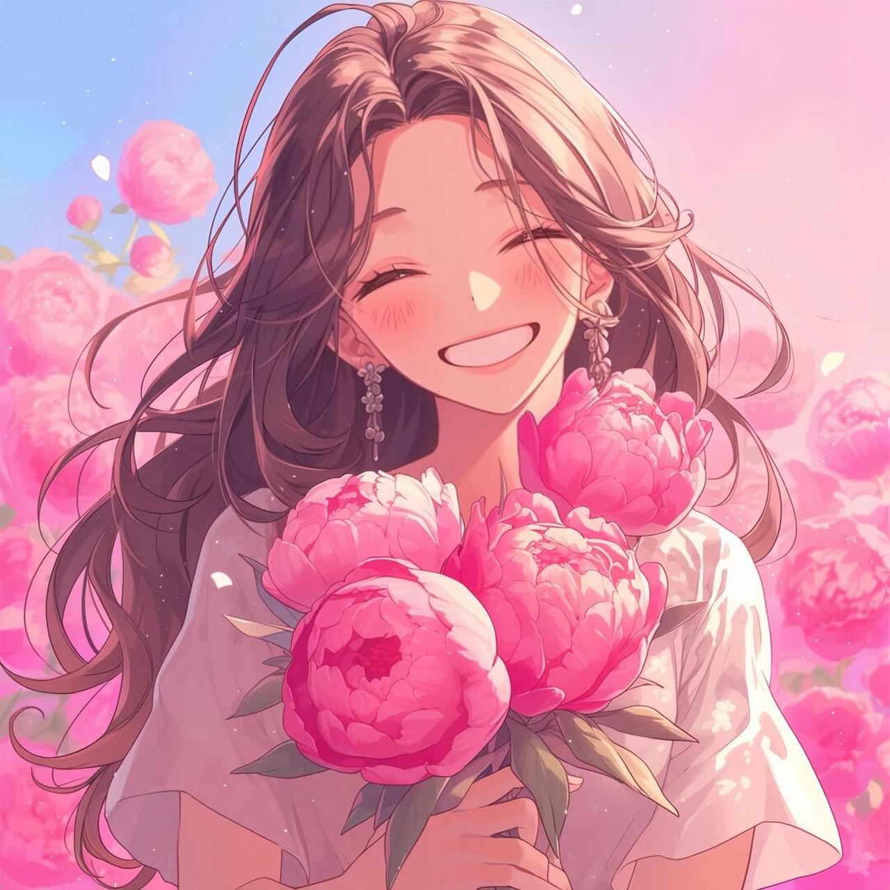 粉色系# #分享喜欢# #太好看了吧# #插画头像# #头像分享# #少女头像