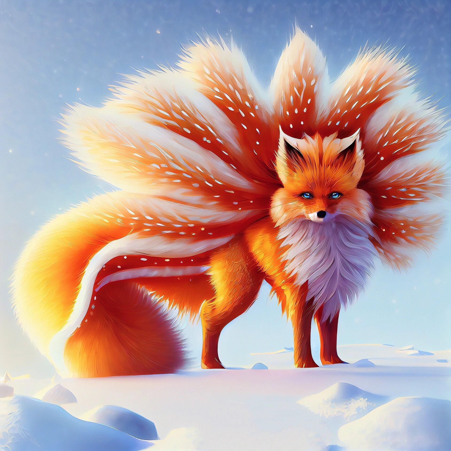 九尾狐仙 | 青丘媚仙 九尾狐,中国古代传说中的奇兽.