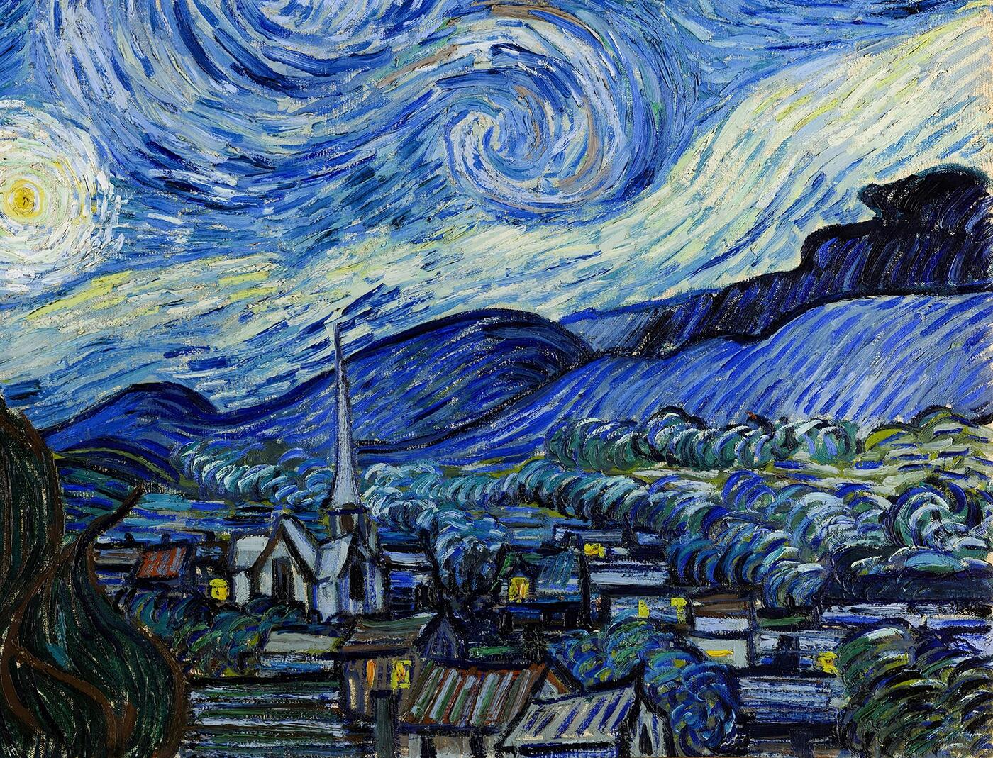 名画档案 | 0149-梵高巨作《星月夜