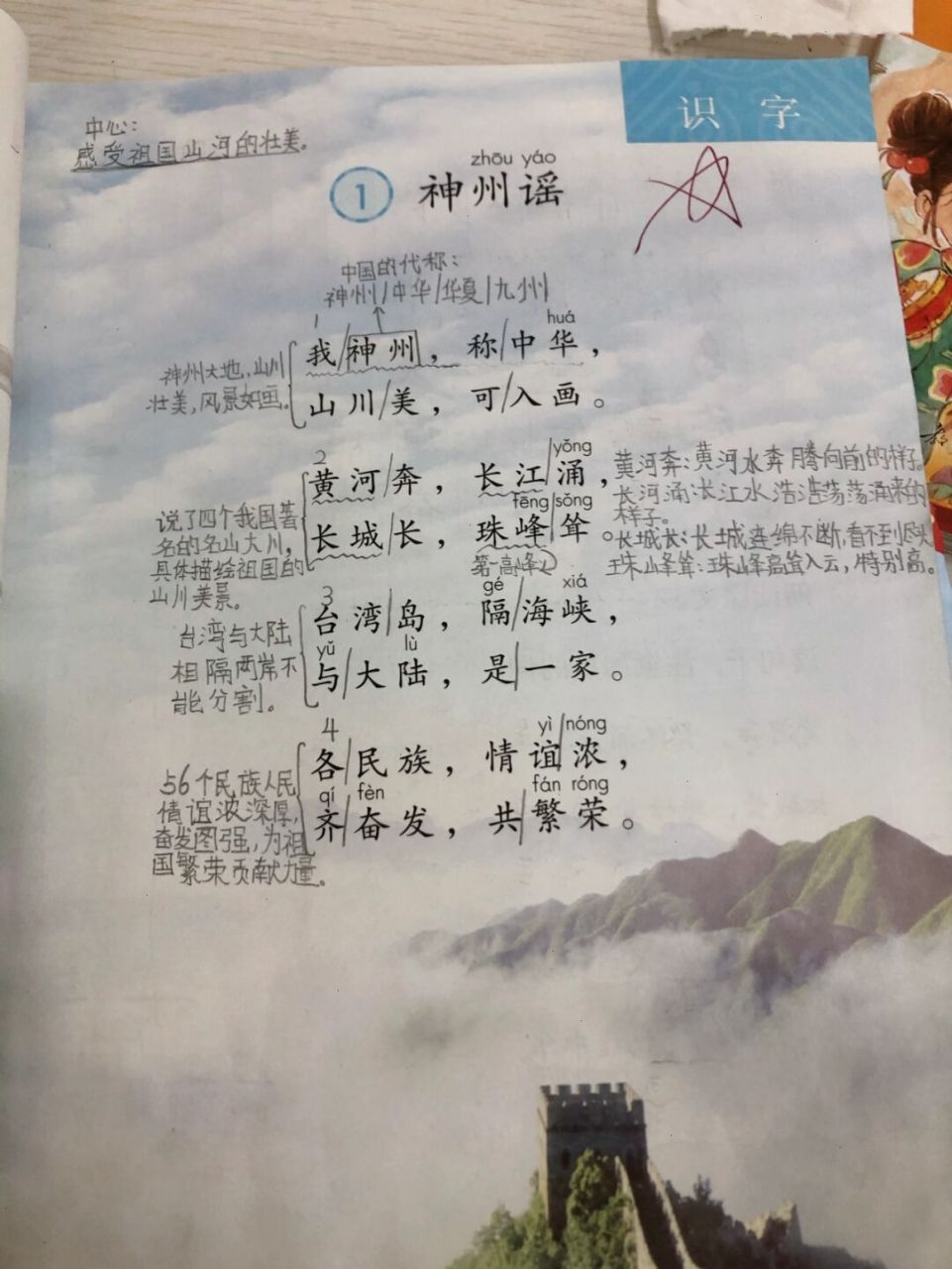 二下语文《神州谣》语文笔记 #二年级语文# #二年级语文下册# #小学