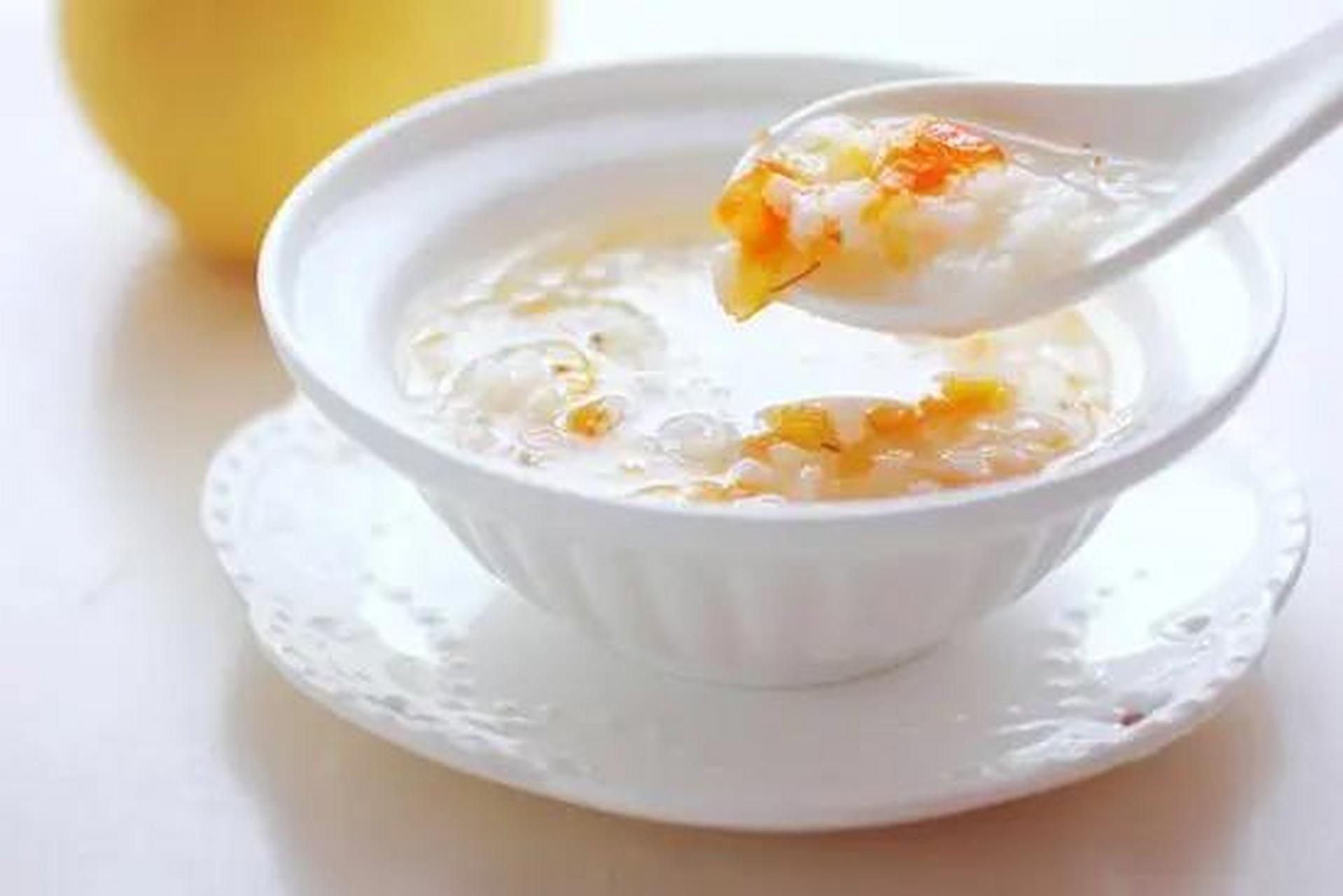 解暑汤水——马蹄雪梨桂花粥  清心润肺,开胃消滞