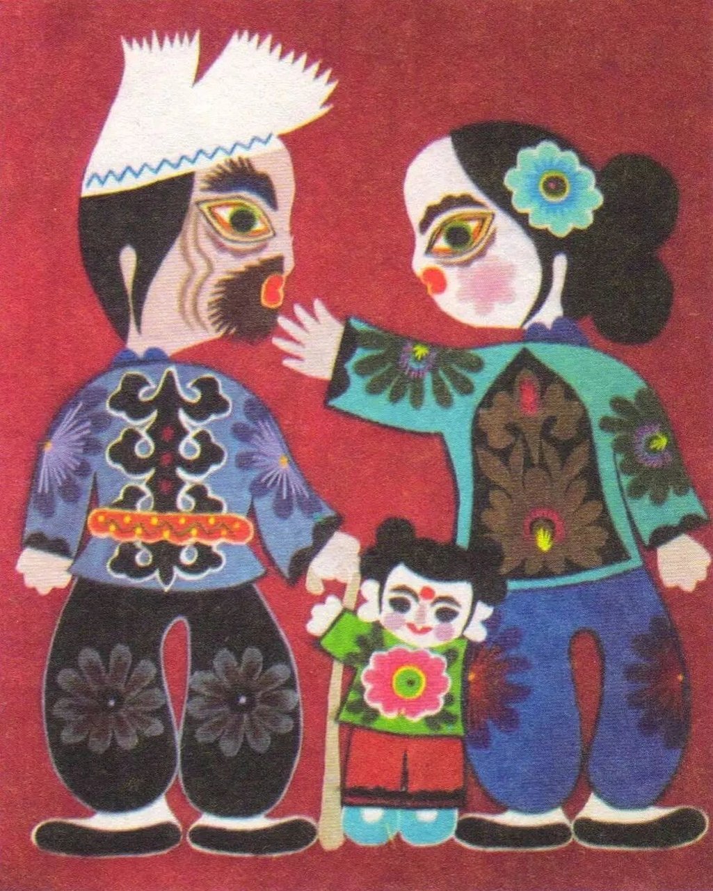 剪纸布堆画～陕北民风 布堆画是中国西部陕北延川地区广大劳动人民在