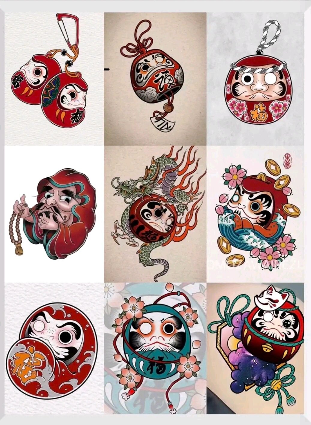 达摩蛋纹身手稿 武汉纹身老店