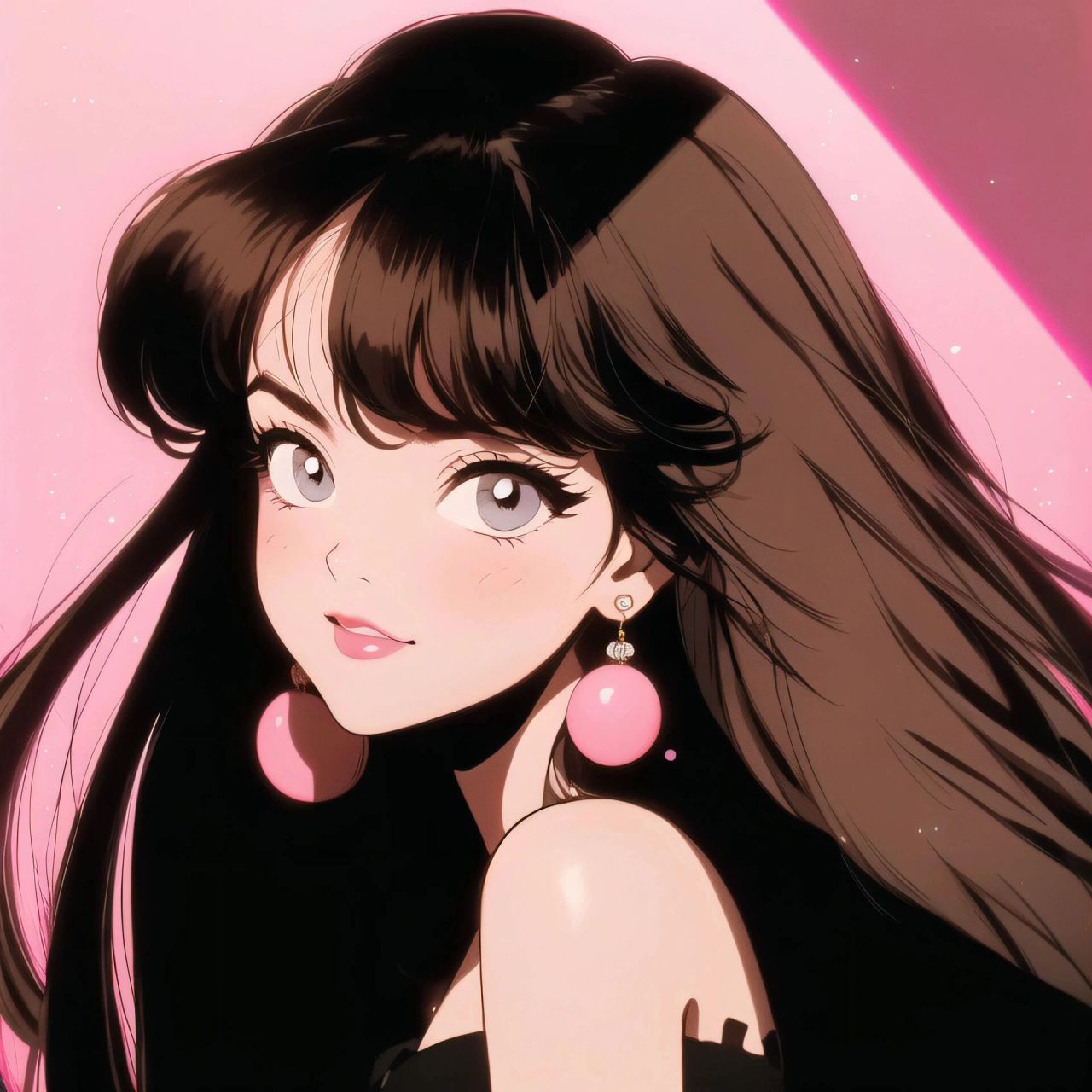 旧漫头像|粉色系甜美长发小姐姐