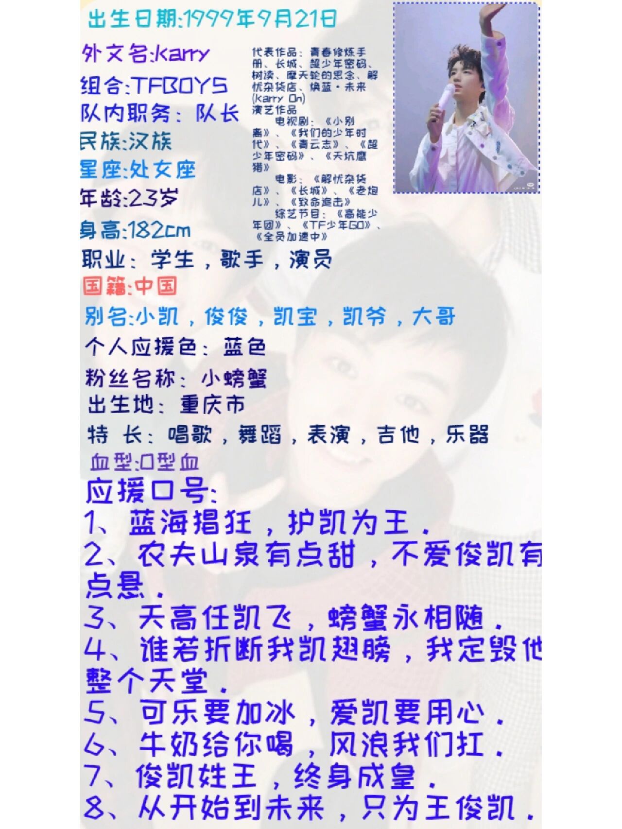 王俊凯个人资料