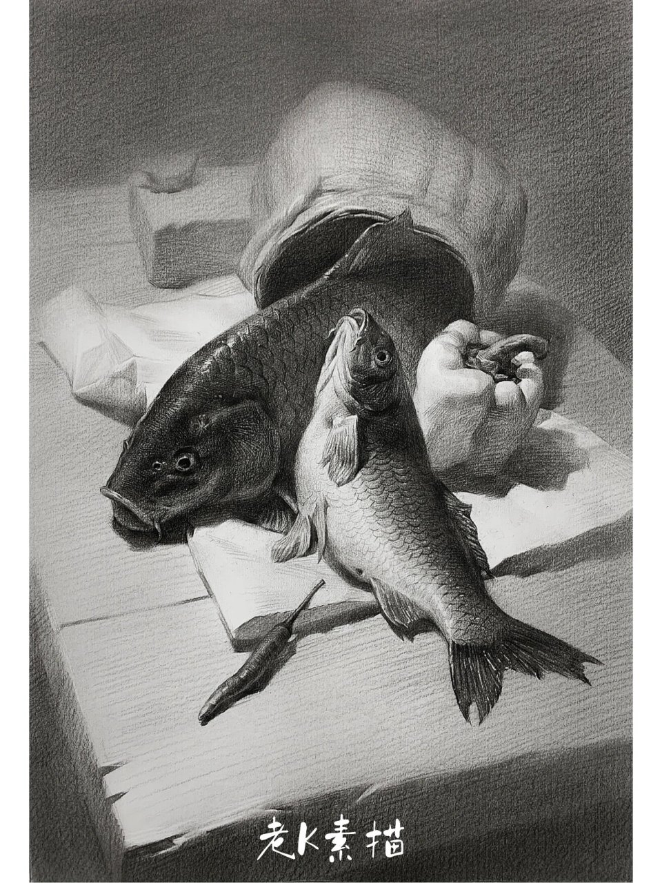 超详细的步骤分享 素描静物的三个重要要素,其实就三方面:空间,体积