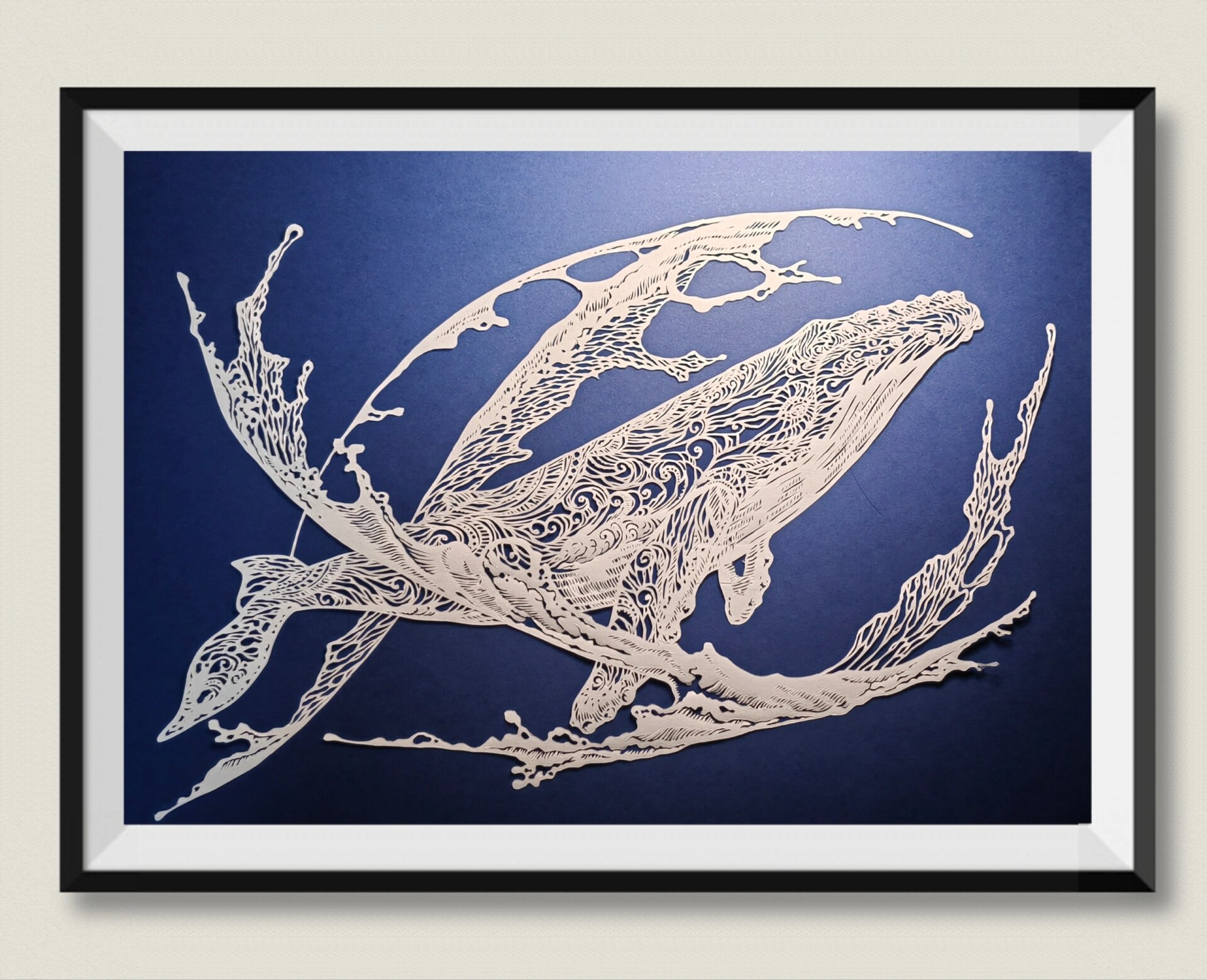 第一次刻这么复杂的眼瞎系列纸雕