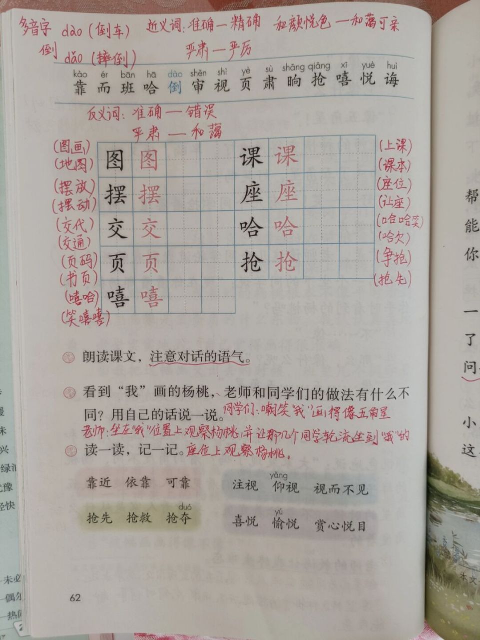 二下语文《画杨桃》课堂笔记备课预习 #教师备课# #二年级语文# #预习