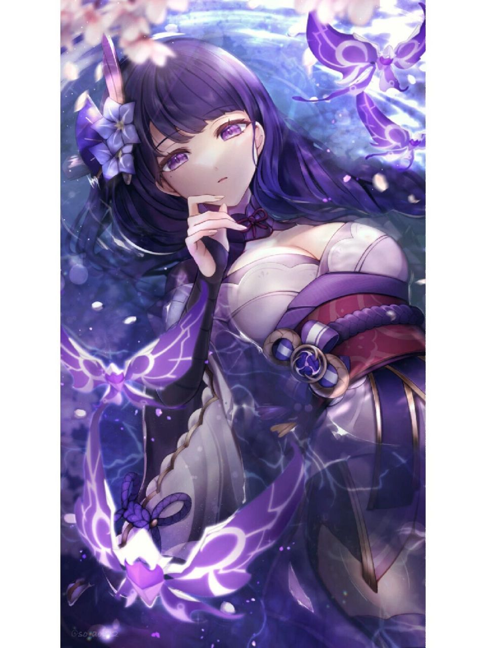 二次元美图|《原神》雷电将军 作品整理自pixiv,侵删～ p1画师:えにゃ