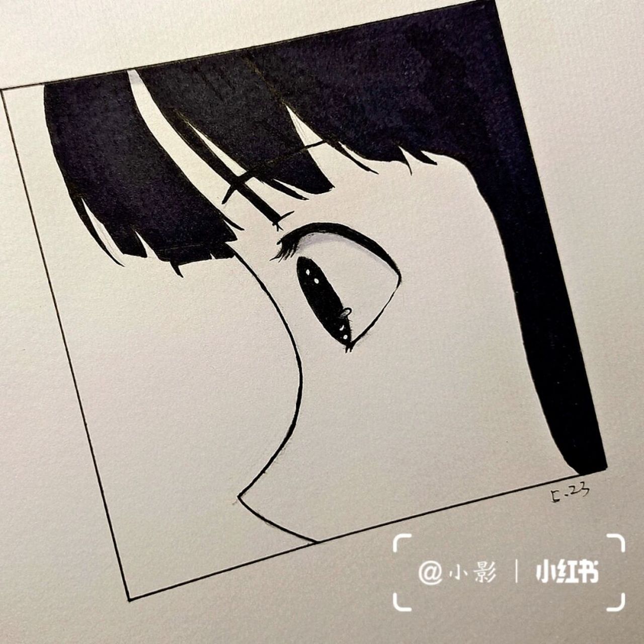 尺寸11*11,马克笔色号120和bg1 画的时候,可以拍下来,然后和临摹的