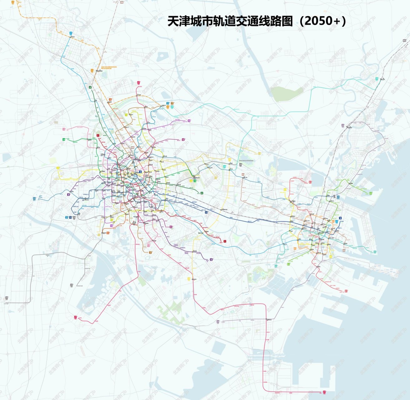 2050年天津地铁线路图图片