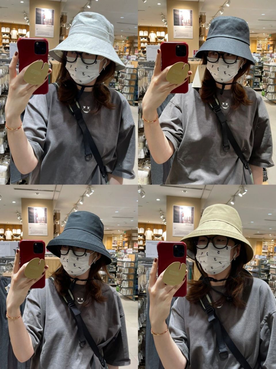 muji无印良品渔夫帽每个都很绝00简单却有型 今年muji上了大概有6款