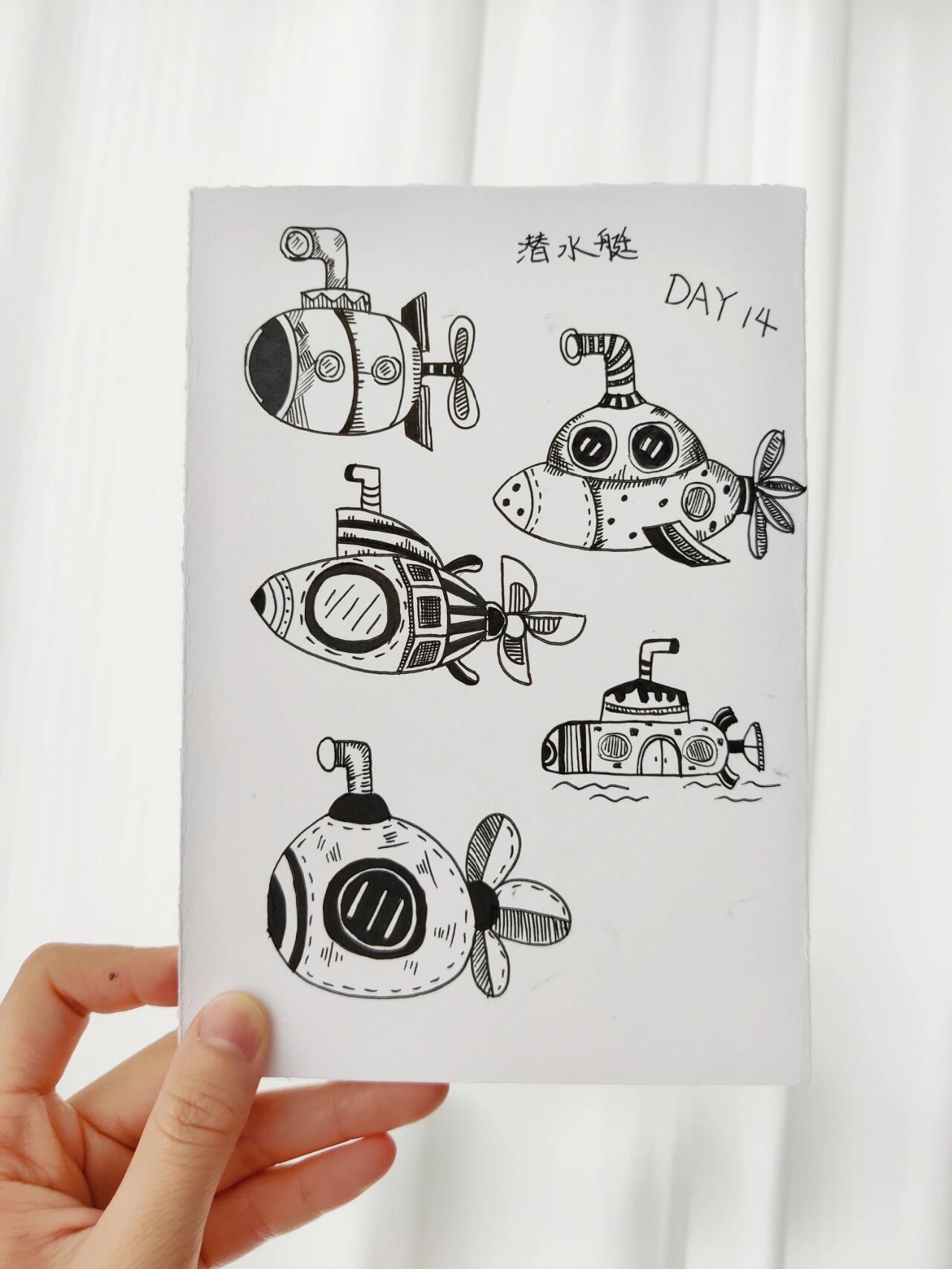 简笔画|潜水艇合集