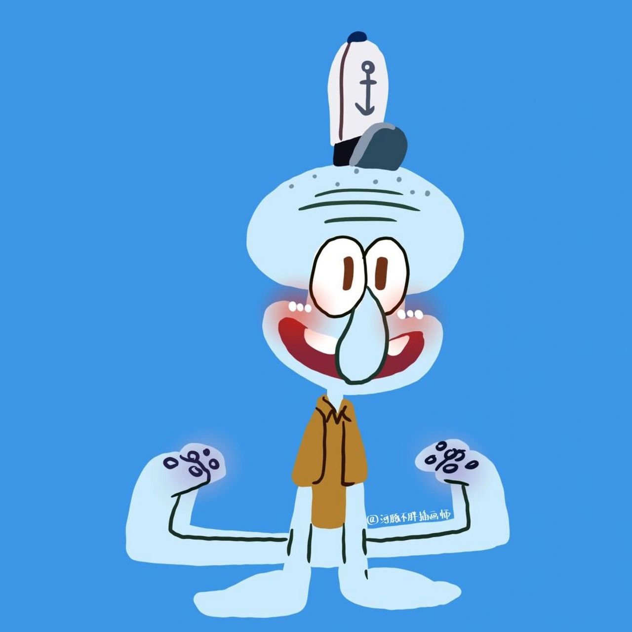 吹个风扇先吧[并不简单]#头像分享# #章鱼哥# #头像# #章鱼哥头像