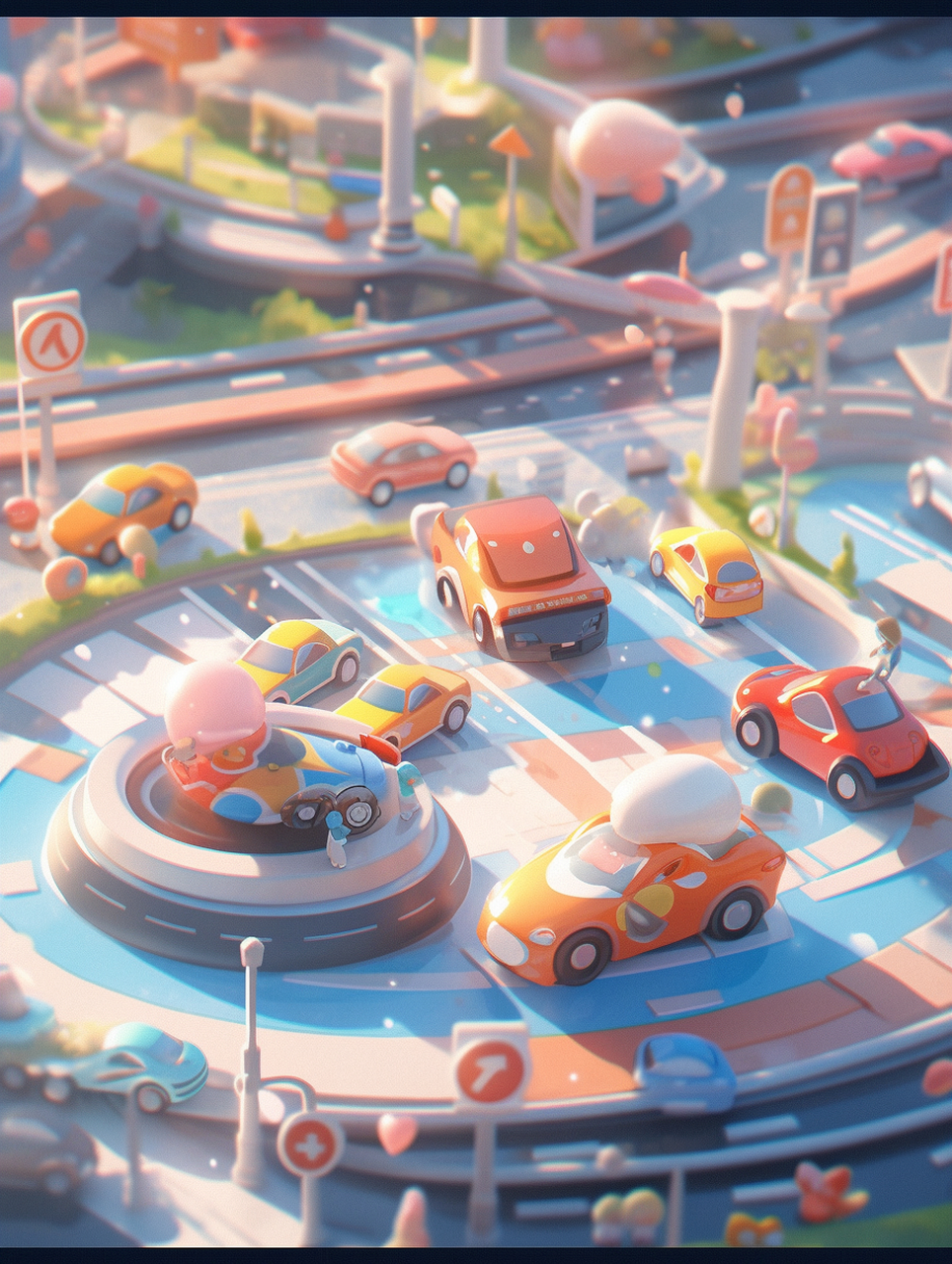 midjourney绘画可爱的游乐园壁纸分享 魔法口令:depth of field