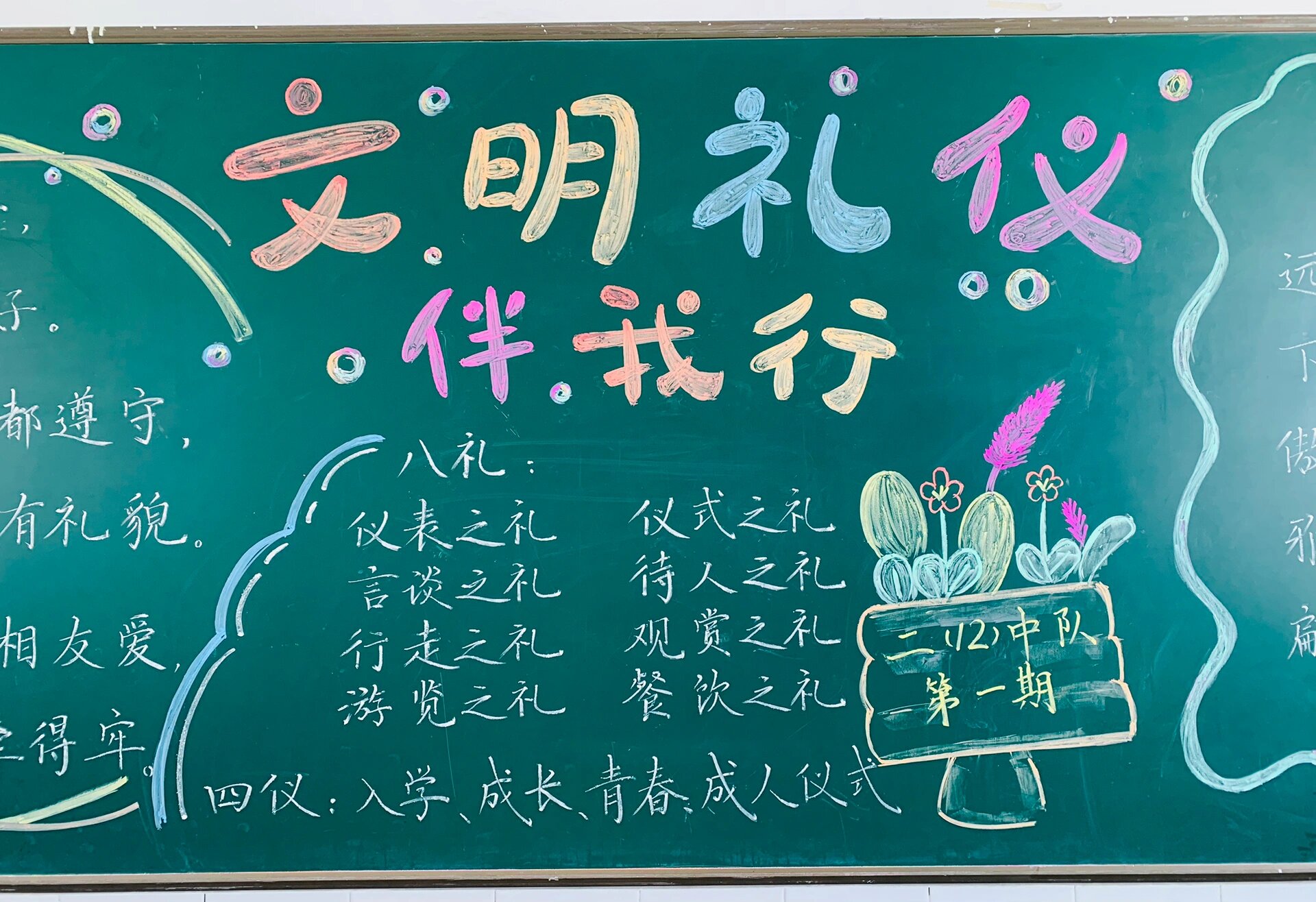 文明礼仪黑板报@未冬以熙的动态