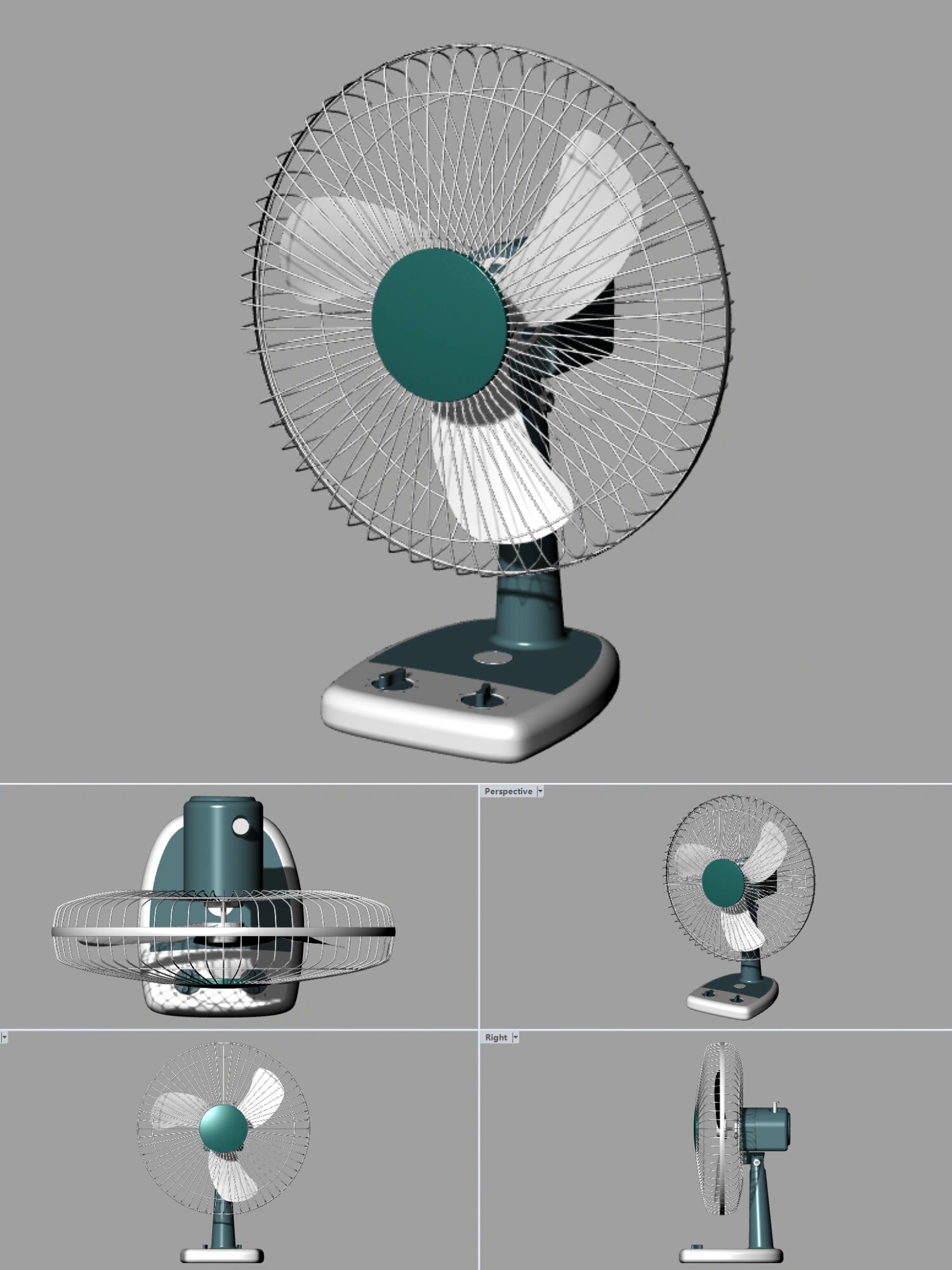 犀牛建模rhion建模keyshot渲染——电风扇 犀牛建模rhion建模 今天又