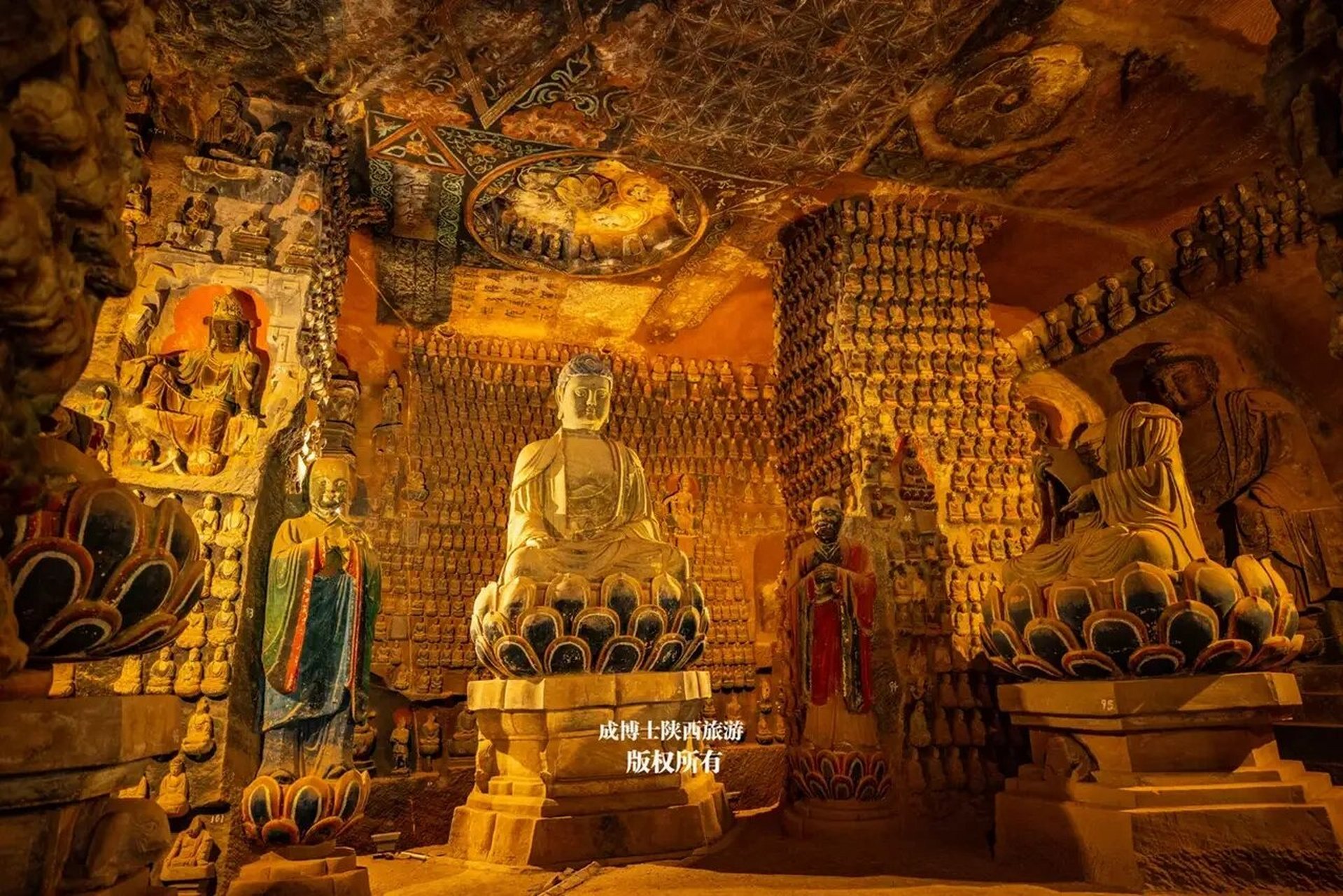 石泓寺石窟位于富县城西65公里处的直罗镇川子河北岸,始建于隋代