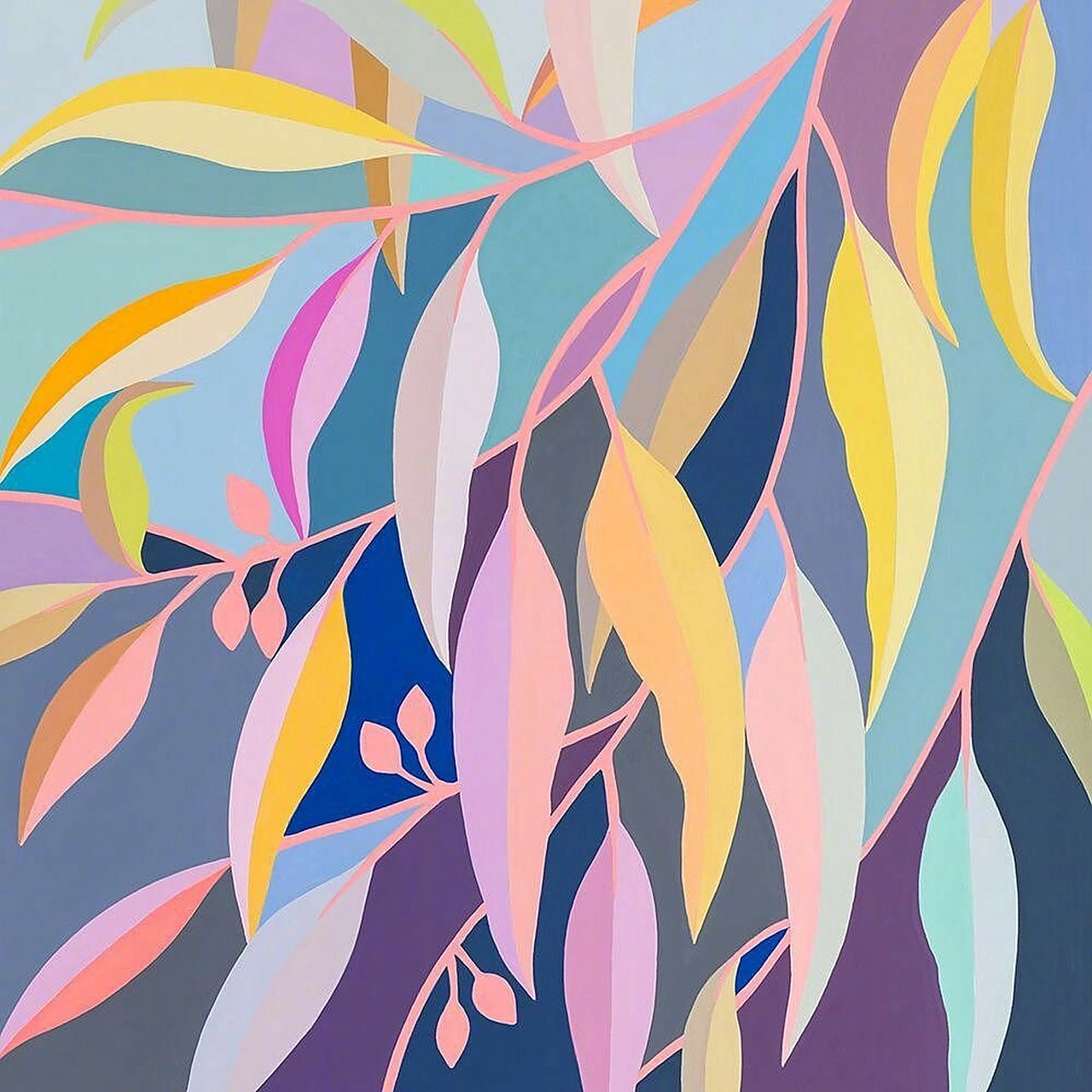 平面构成&色彩构成 94春天色系 分享平面构成优秀案例