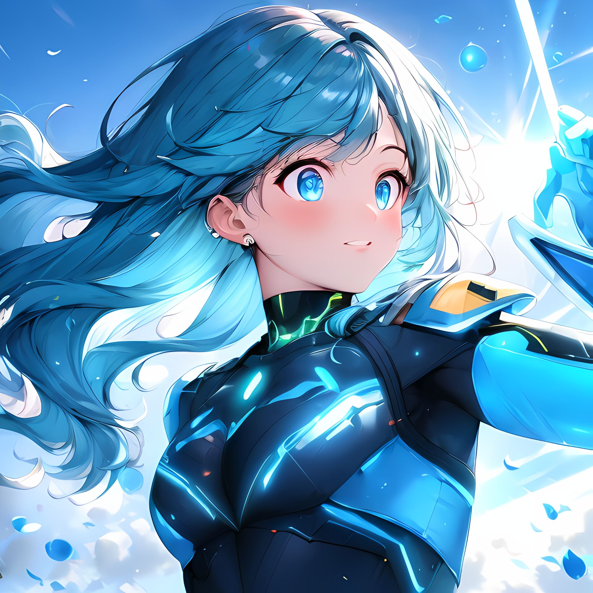 超不错的科技风格女生头像@悦目的夜间星空的动态