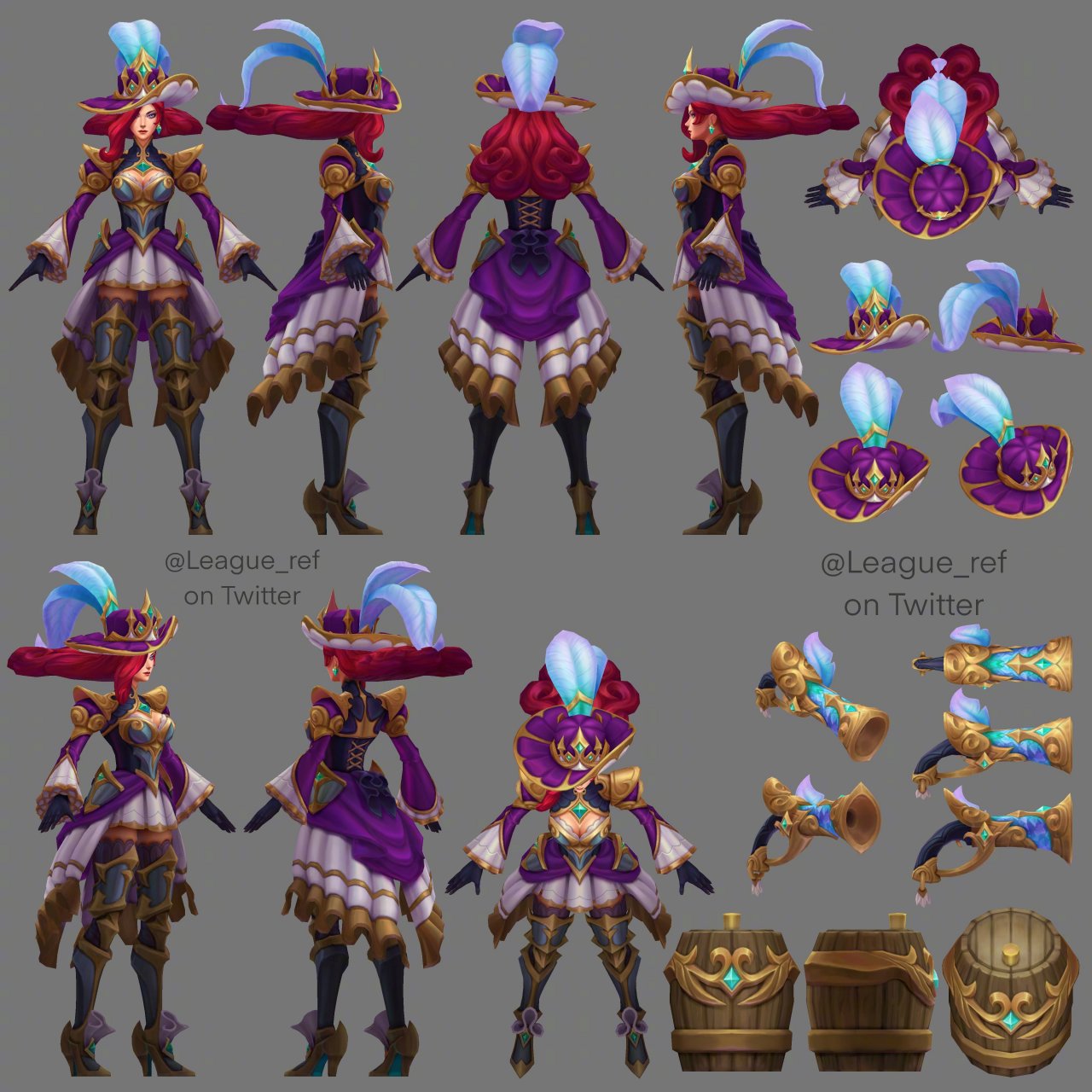 2024英雄联盟女帝皮肤#【女帝 格温&女帝 厄运小姐 模型图】  55