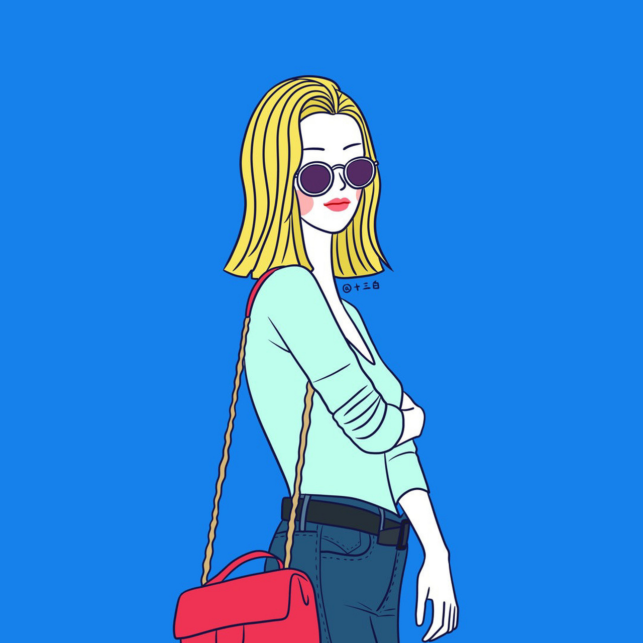 春秋穿搭小插画 女生头像 时尚形象漫画原创 喜欢就点赞存图哦[微笑]