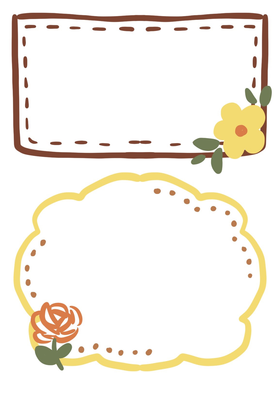 素材分享|万能花边框2⃣️ 上一次的边框有很多宝子私信我要,这