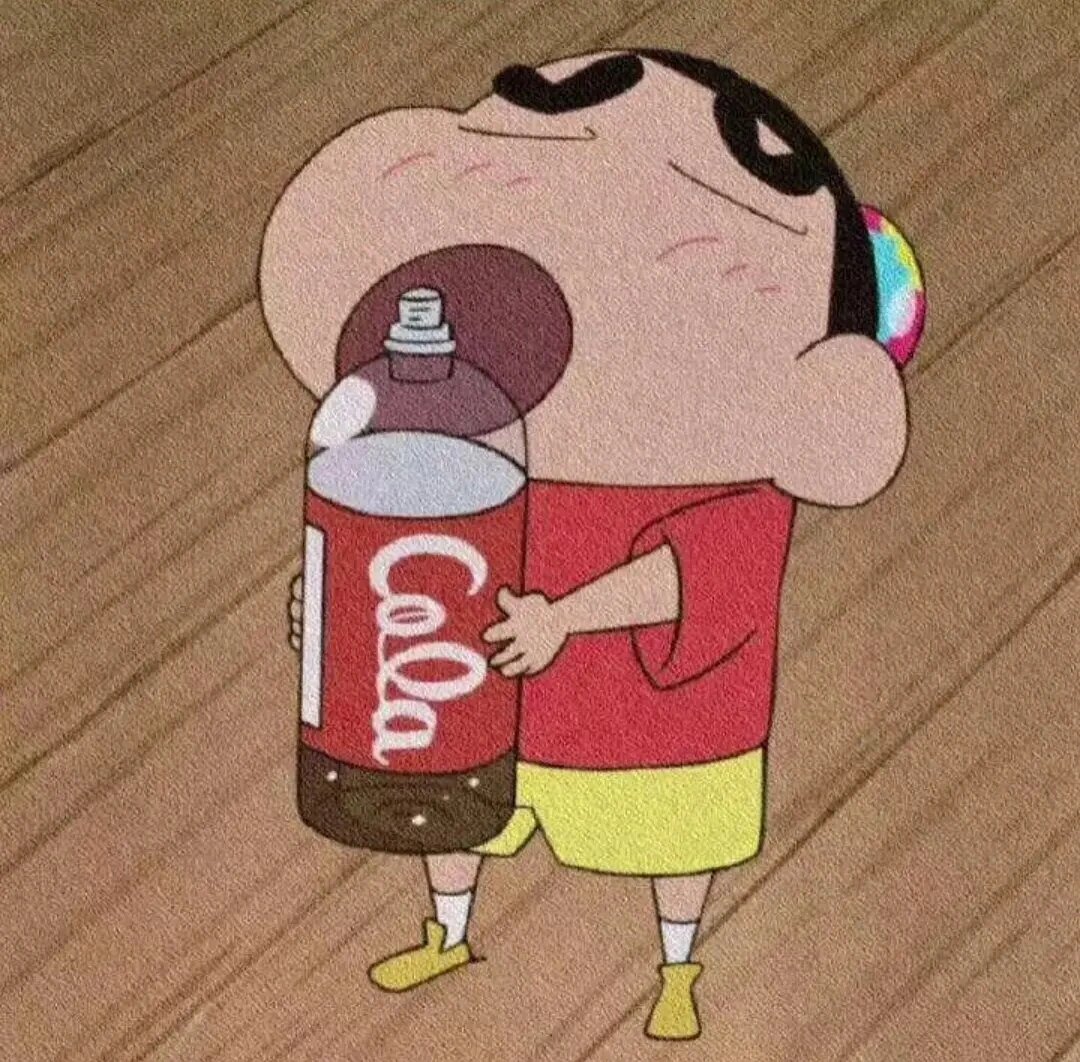 蜡笔小新头像 喝可乐版 喝完可乐就快乐!