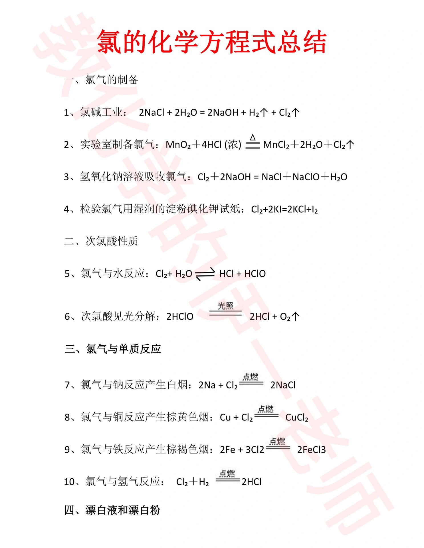 氯的二维图及方程式图片