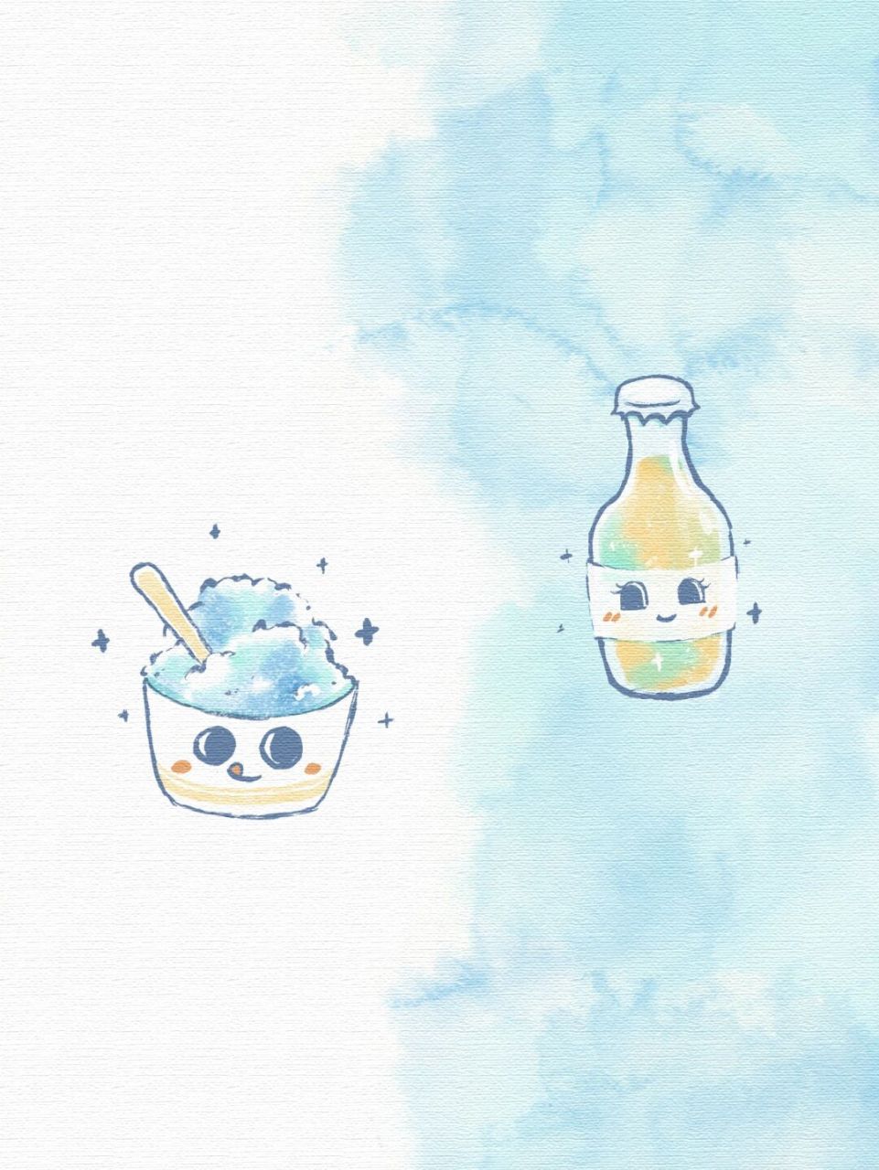 微信聊天背景图 水彩风 你的夏日专属背景 020202020202